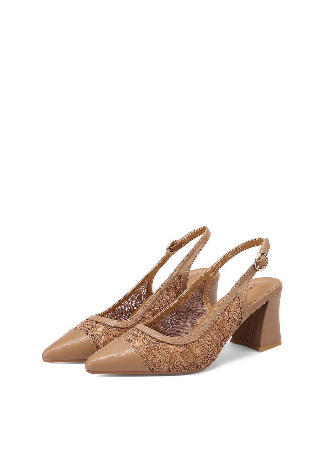 Décolleté slingback a punta intrecciate con decori ZM11012 - Image 4