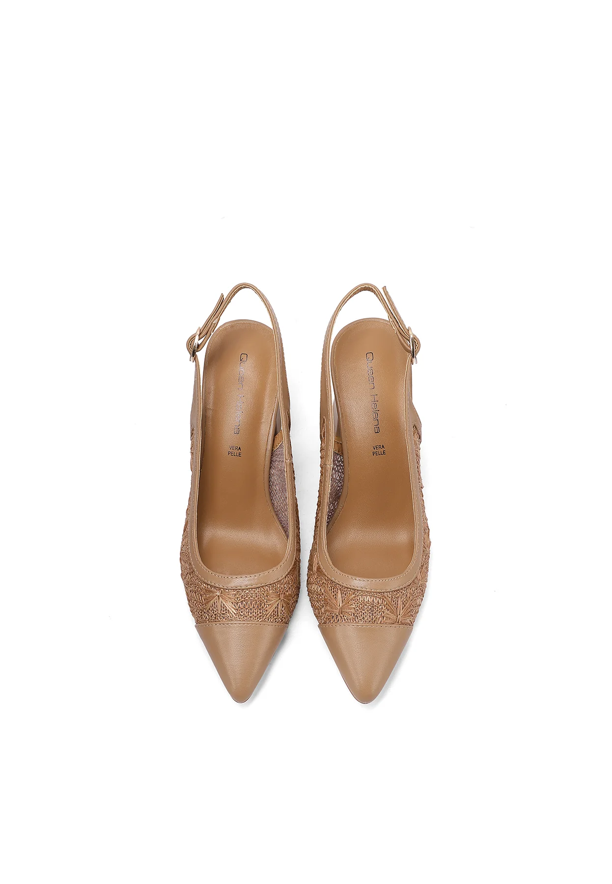Décolleté slingback a punta intrecciate con decori ZM11012 - Image 6
