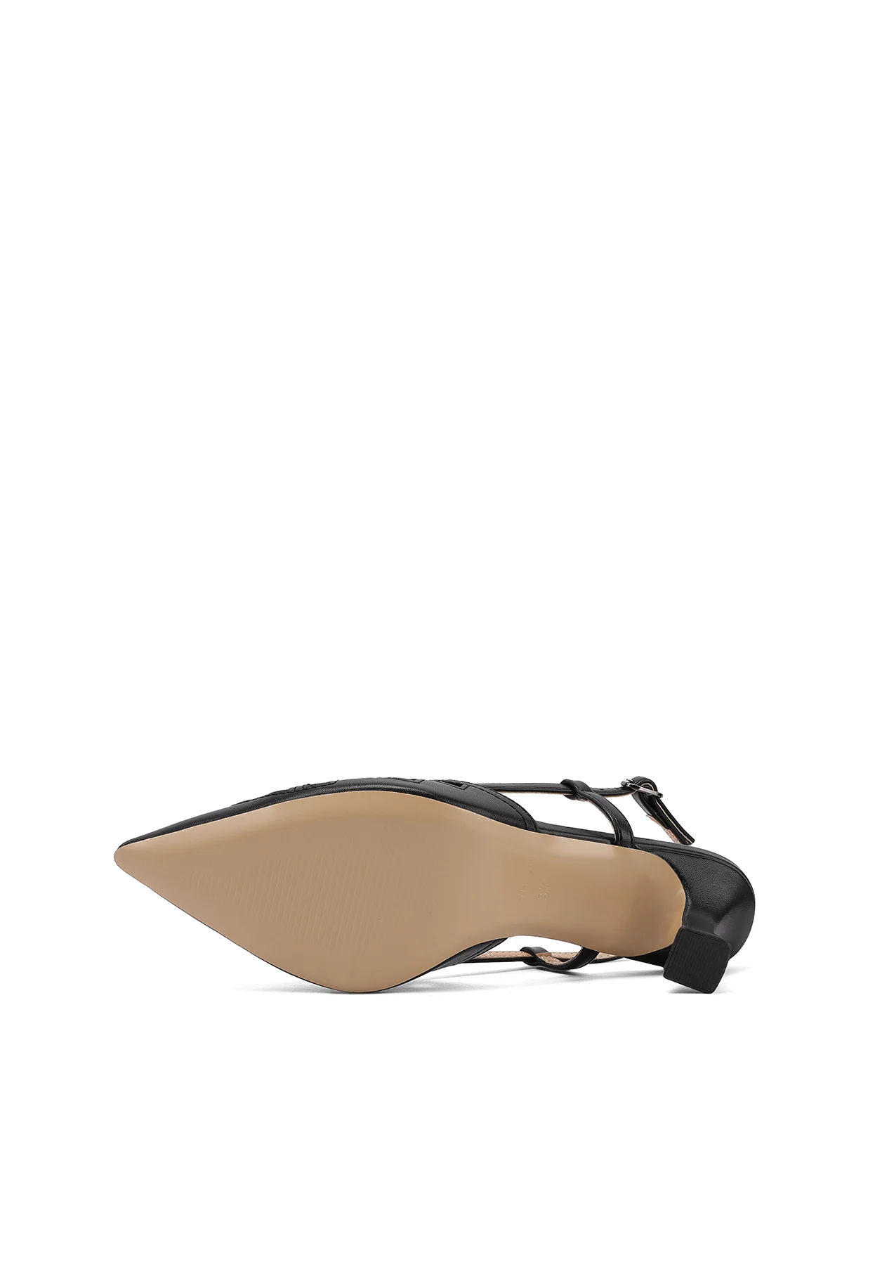Décolleté slingback traforate a punta con tacco sagomato ZM11015 - Image 15
