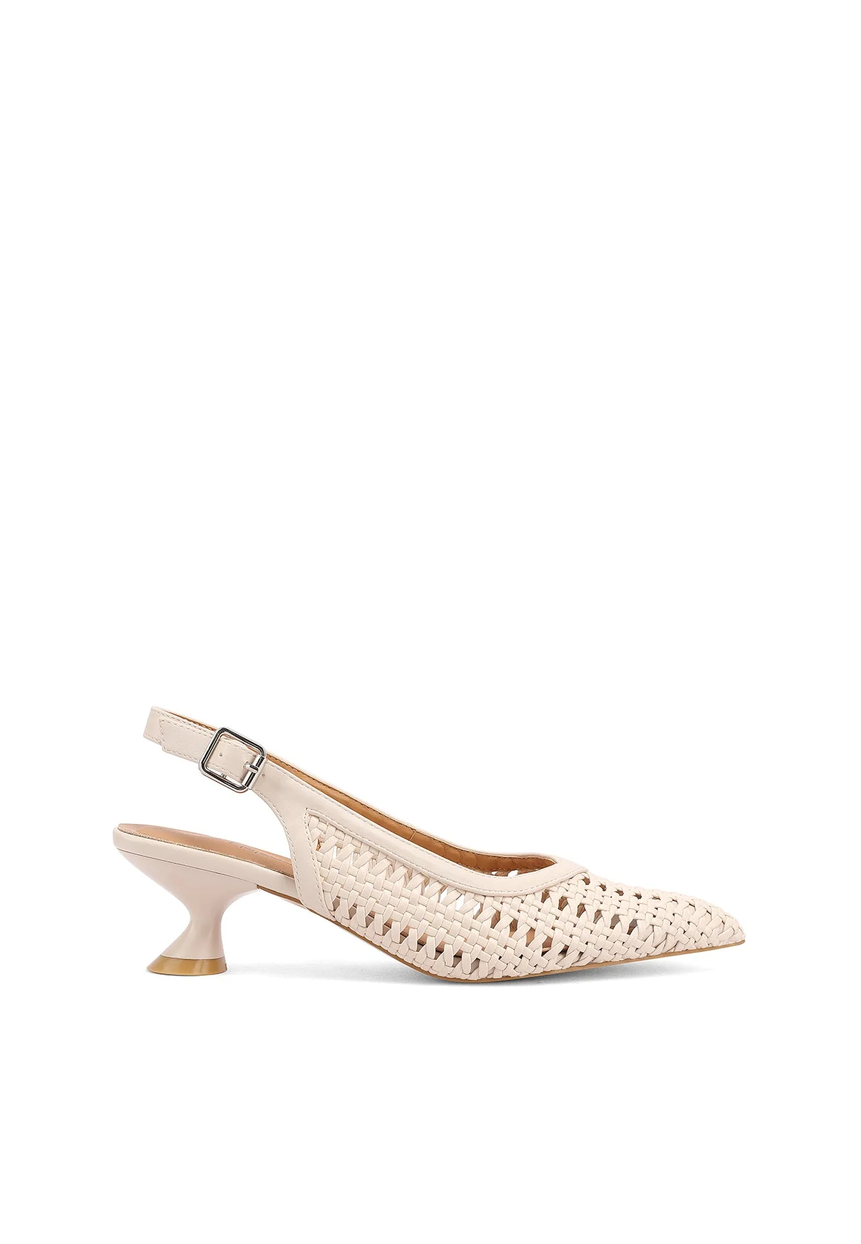 Décolleté slingback intrecciate con tacco sagomato ZM11016 - Image 10