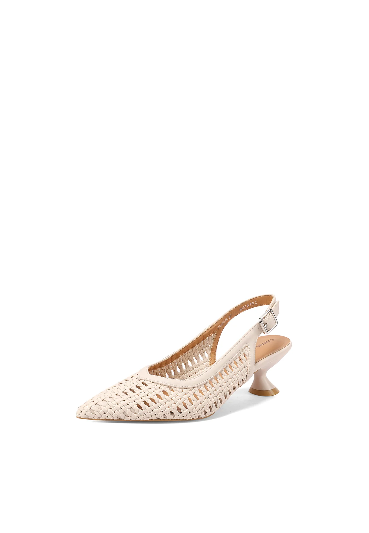 Décolleté slingback intrecciate con tacco sagomato ZM11016 - Image 11