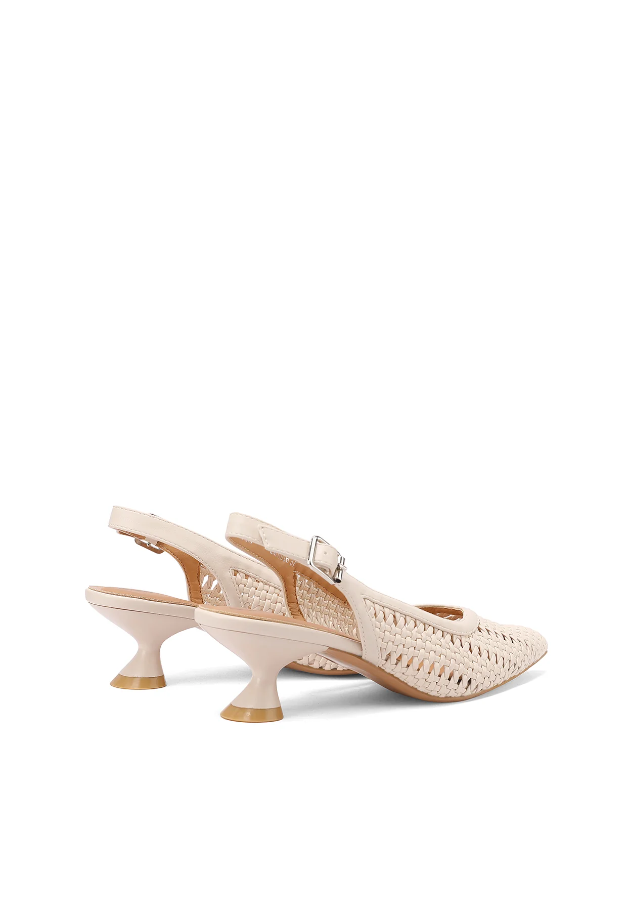Décolleté slingback intrecciate con tacco sagomato ZM11016 - Image 13