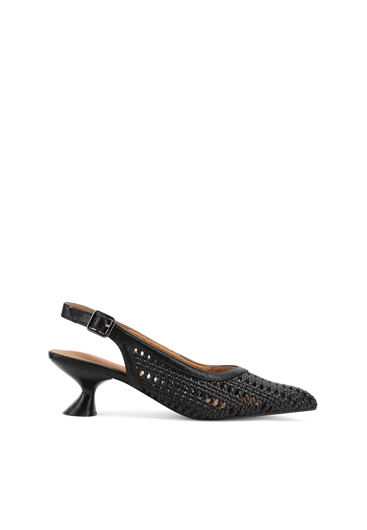 Décolleté slingback intrecciate con tacco sagomato ZM11016 - Image 2