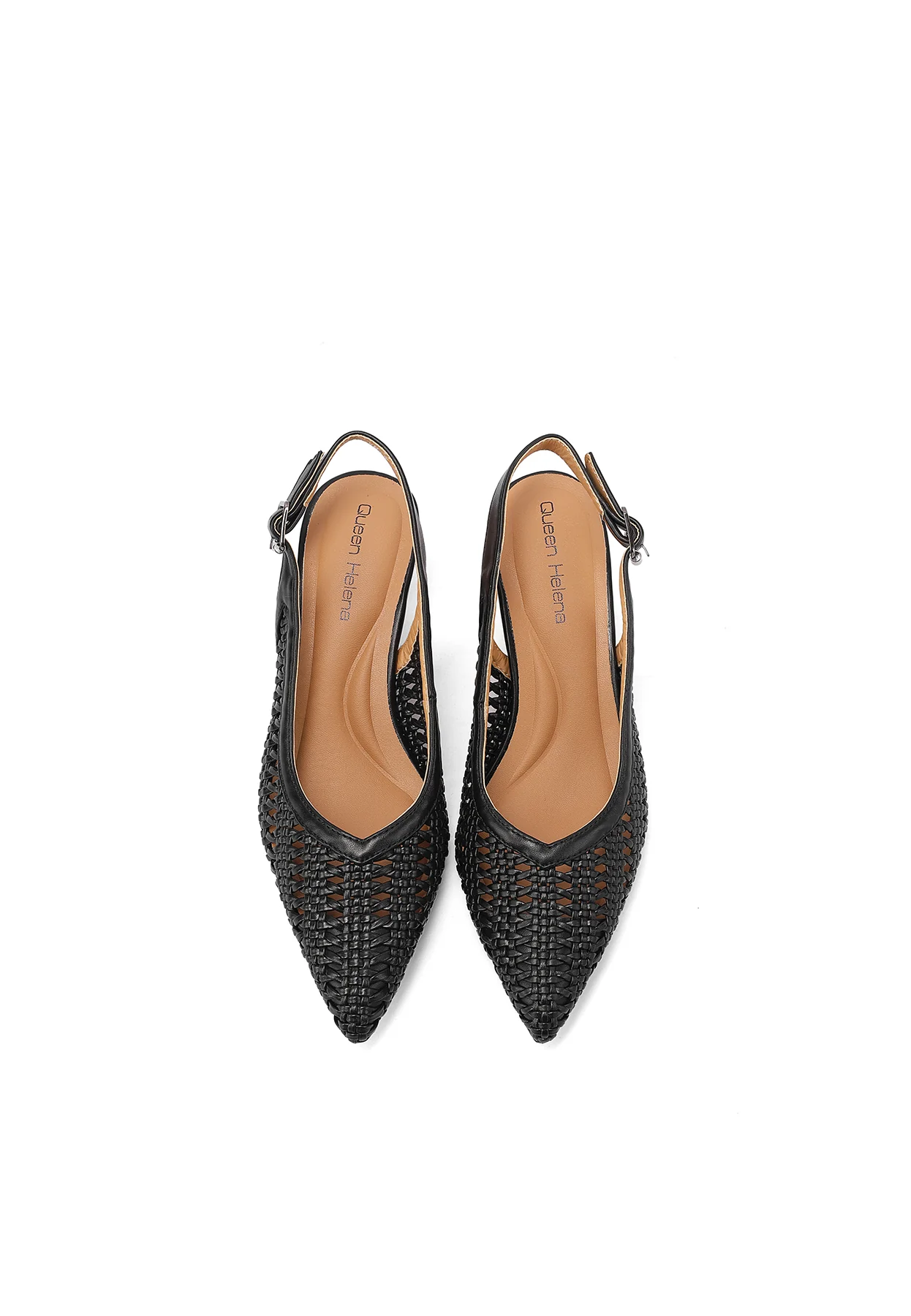 Décolleté slingback intrecciate con tacco sagomato ZM11016 - Image 6