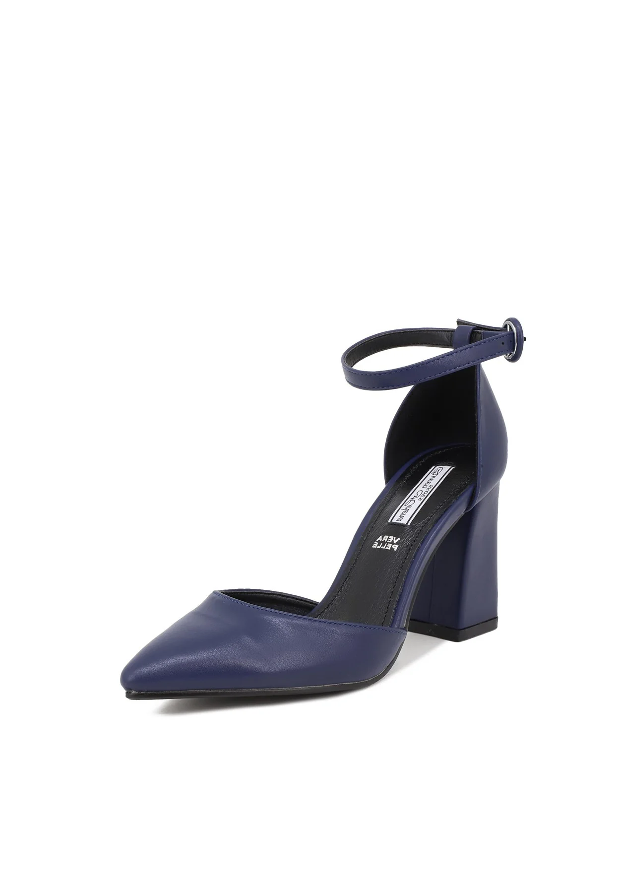Décolleté con cinturino alla caviglia e tacco largo ZM7002 - Image 15