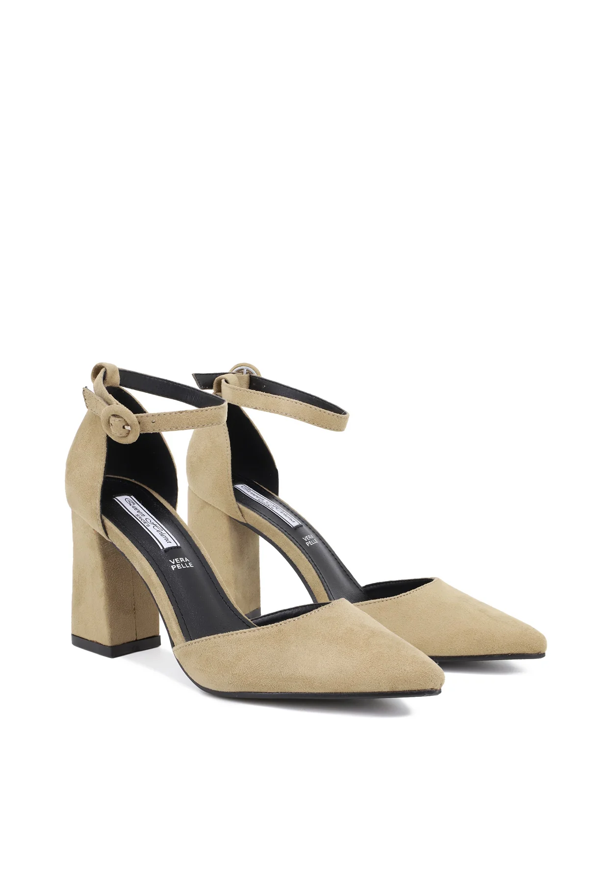 Décolleté con cinturino alla caviglia e tacco largo ZM7002 - Image 9