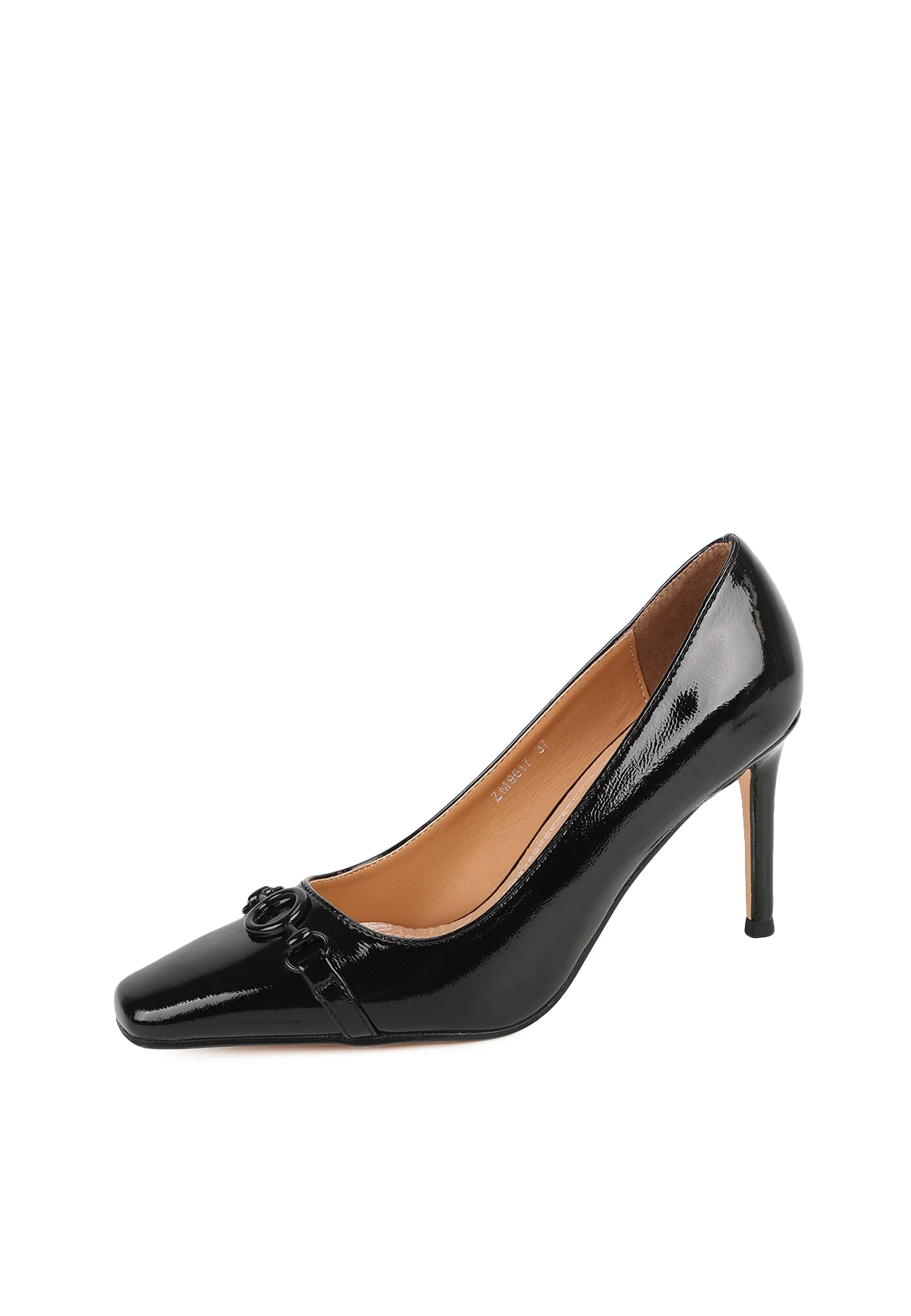 Décolleté lucide con morsetto e tacco alto ZM9617 - Image 10