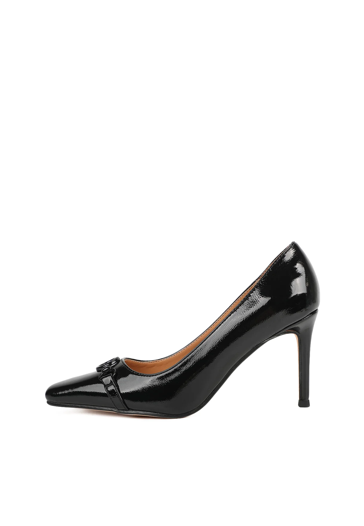 Décolleté lucide con morsetto e tacco alto ZM9617 - Image 9