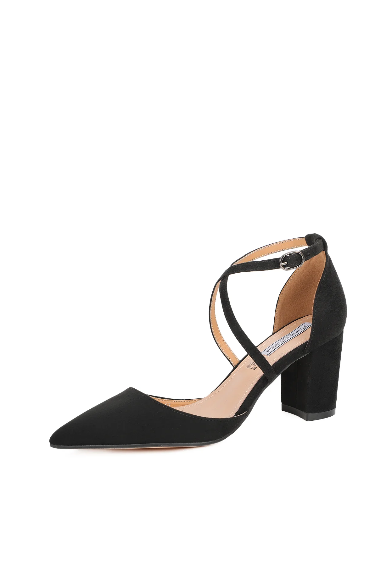 Décolleté con cinturini incrociati e tacco largo ZM9631 - Image 10