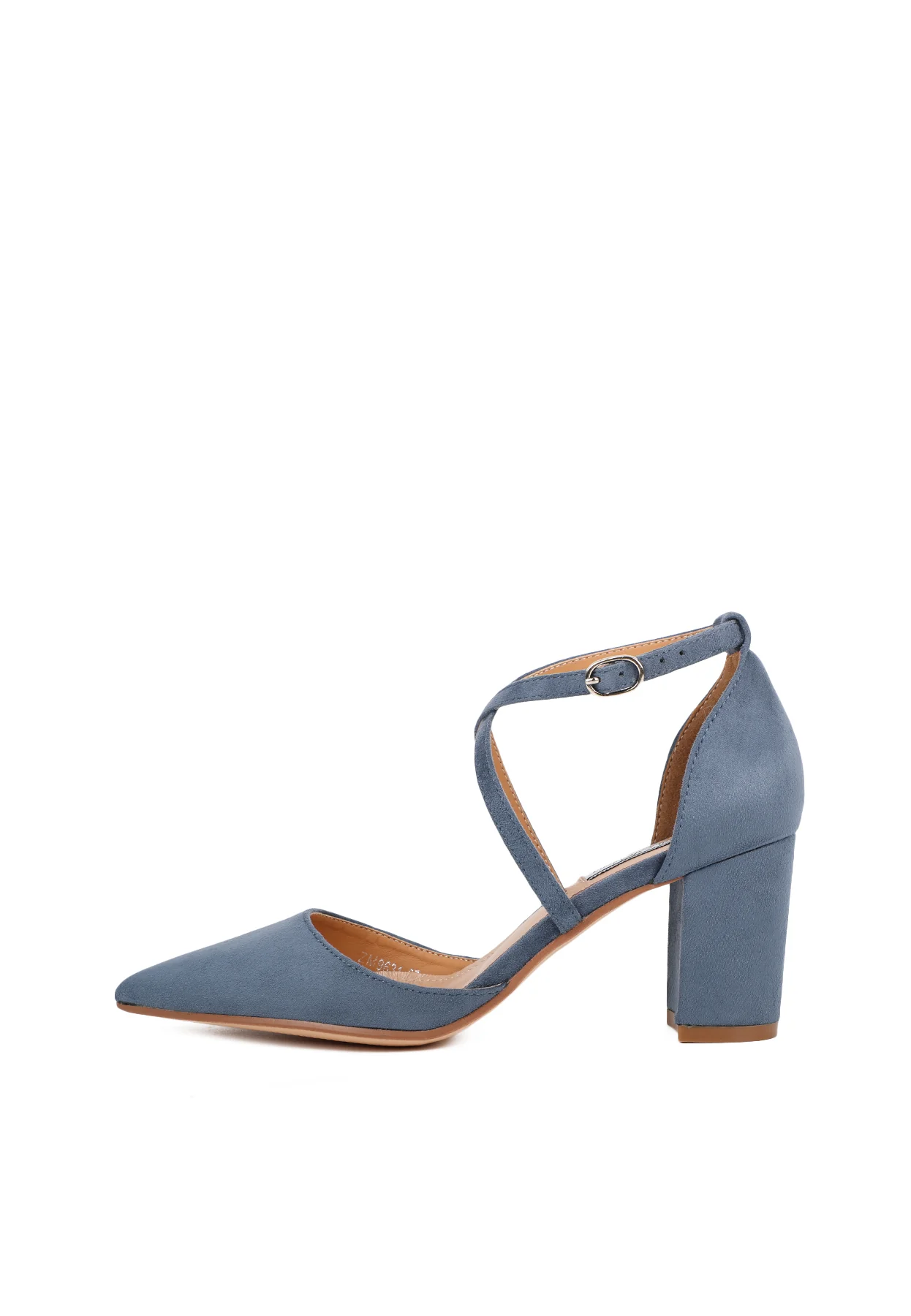 Décolleté con cinturini incrociati e tacco largo ZM9631 - Image 16