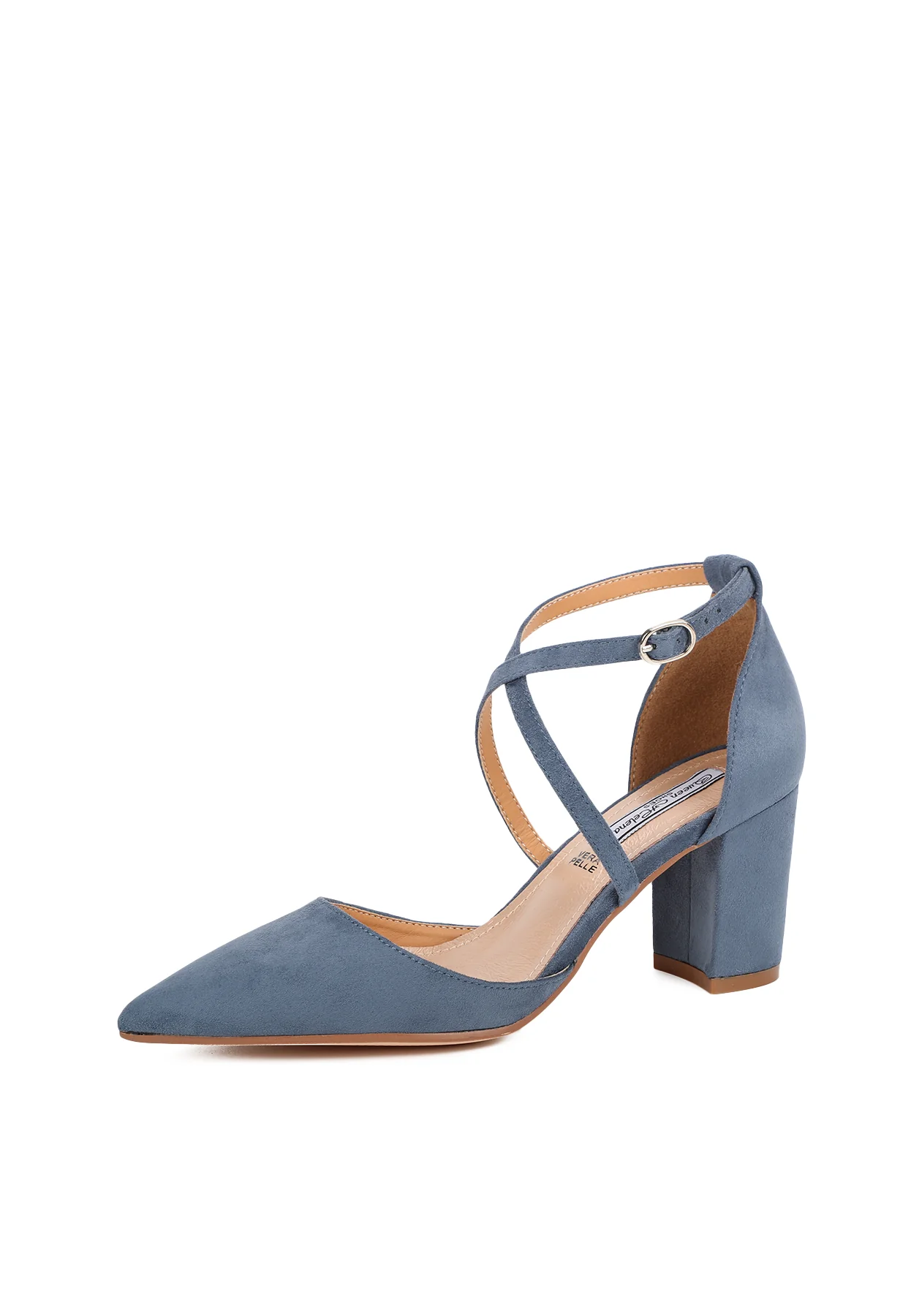 Décolleté con cinturini incrociati e tacco largo ZM9631 - Image 17