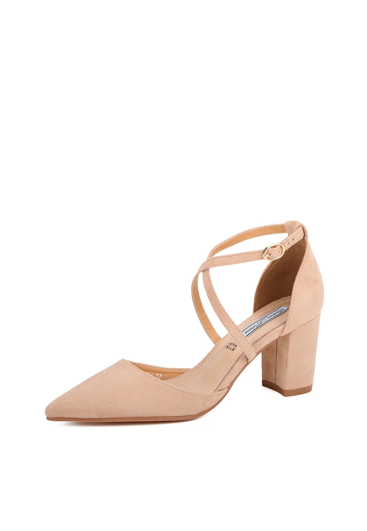 Décolleté con cinturini incrociati e tacco largo ZM9631 - Image 3