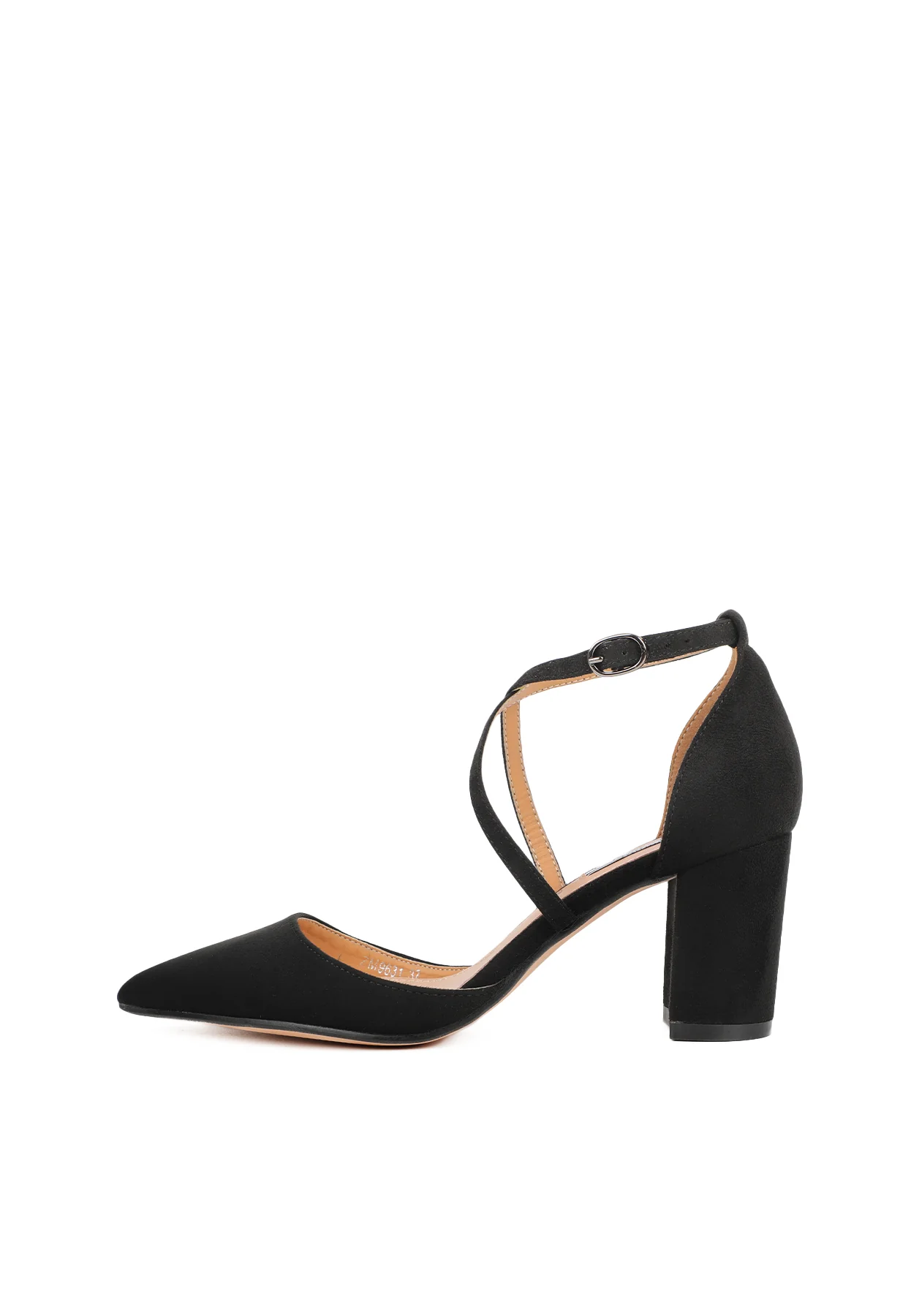Décolleté con cinturini incrociati e tacco largo ZM9631 - Image 9