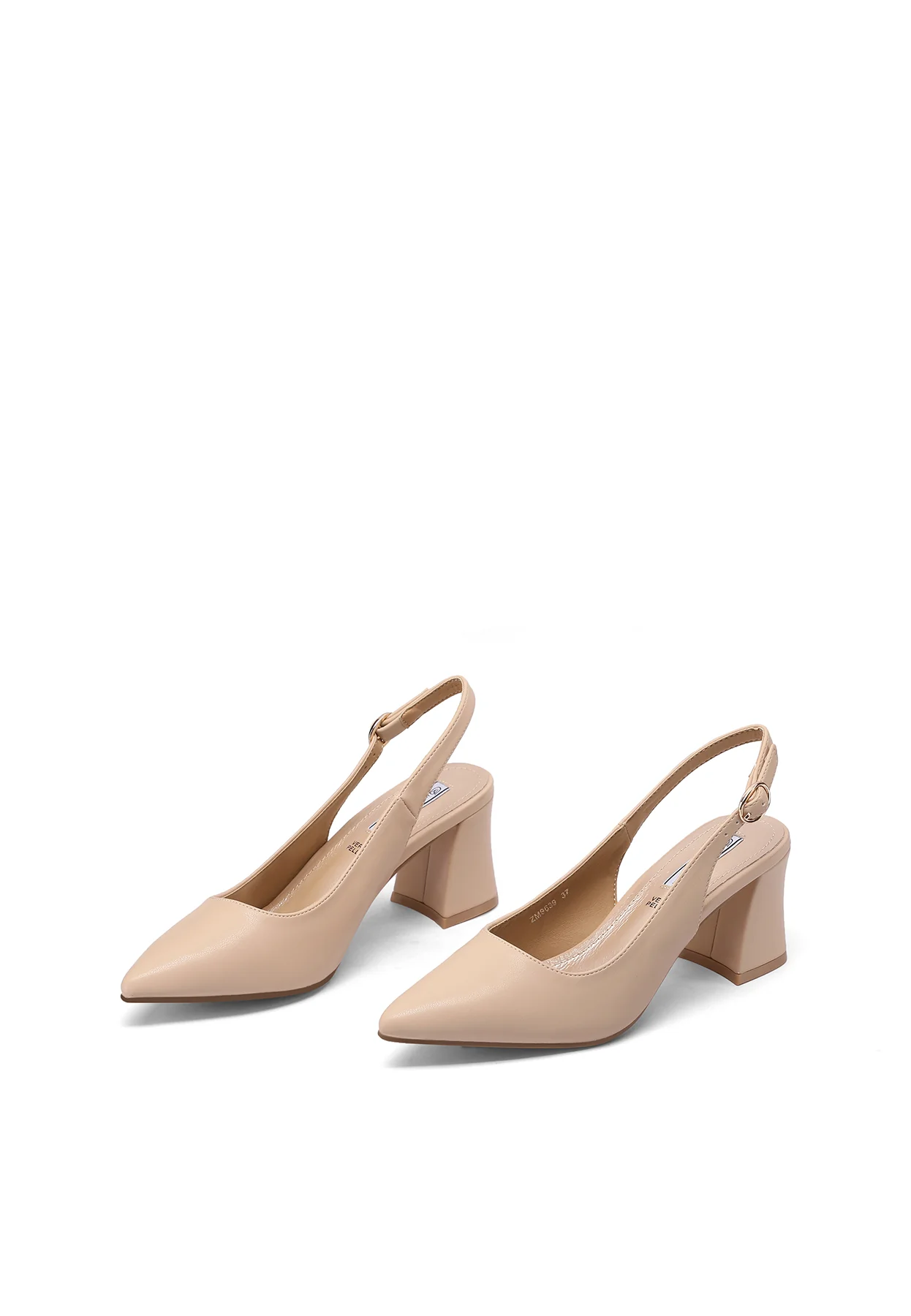 Décolleté slingback con tacco medio e punta affusolata ZM9639 - Image 4