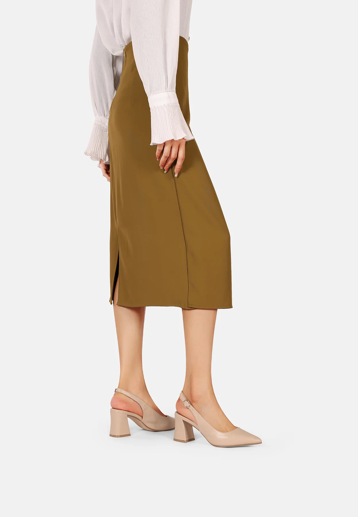 Décolleté slingback con tacco medio e punta affusolata ZM9639 - Image 7