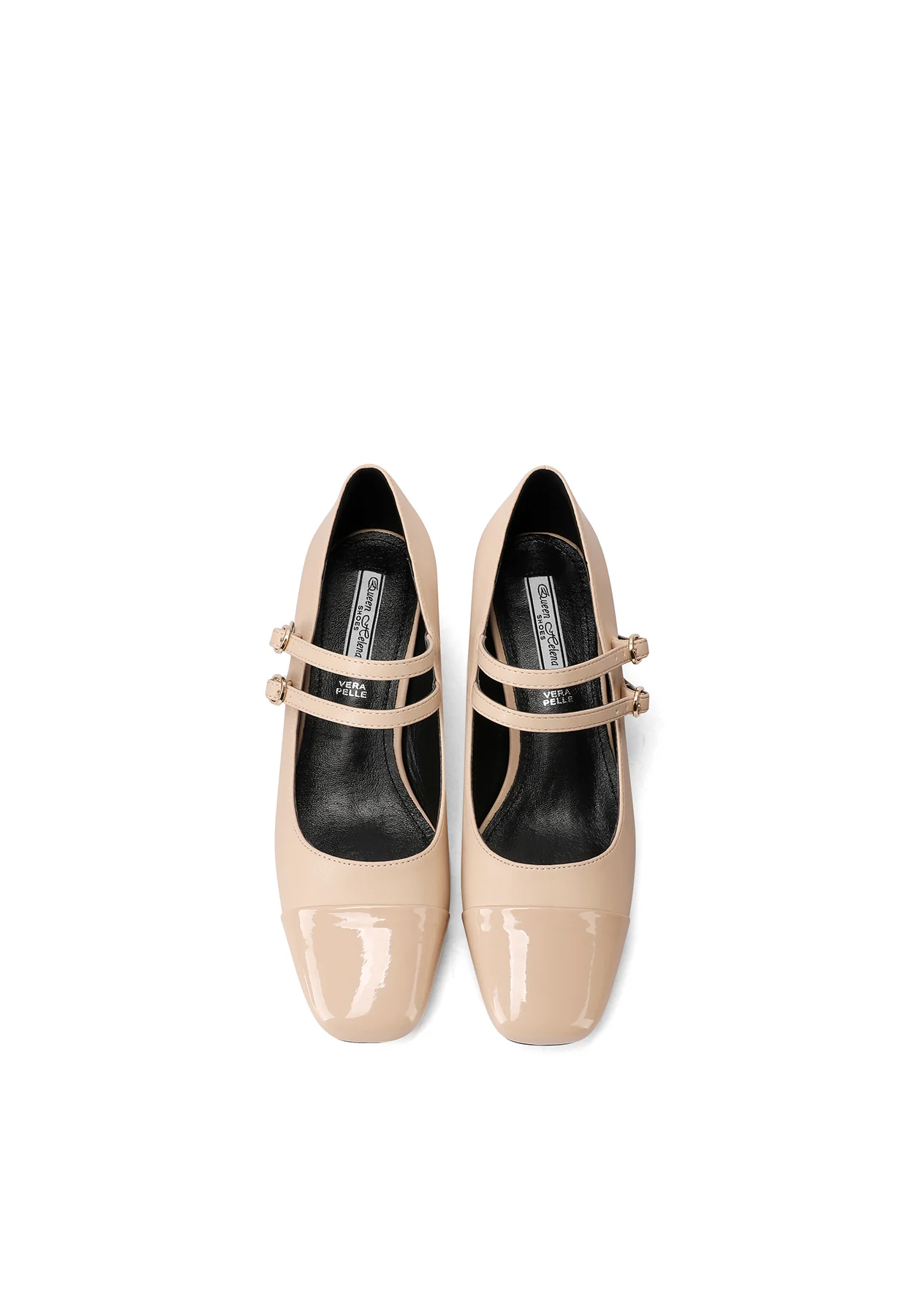 Décolleté Mary Jane bicolore con doppio cinturino ZM9806 - Image 11