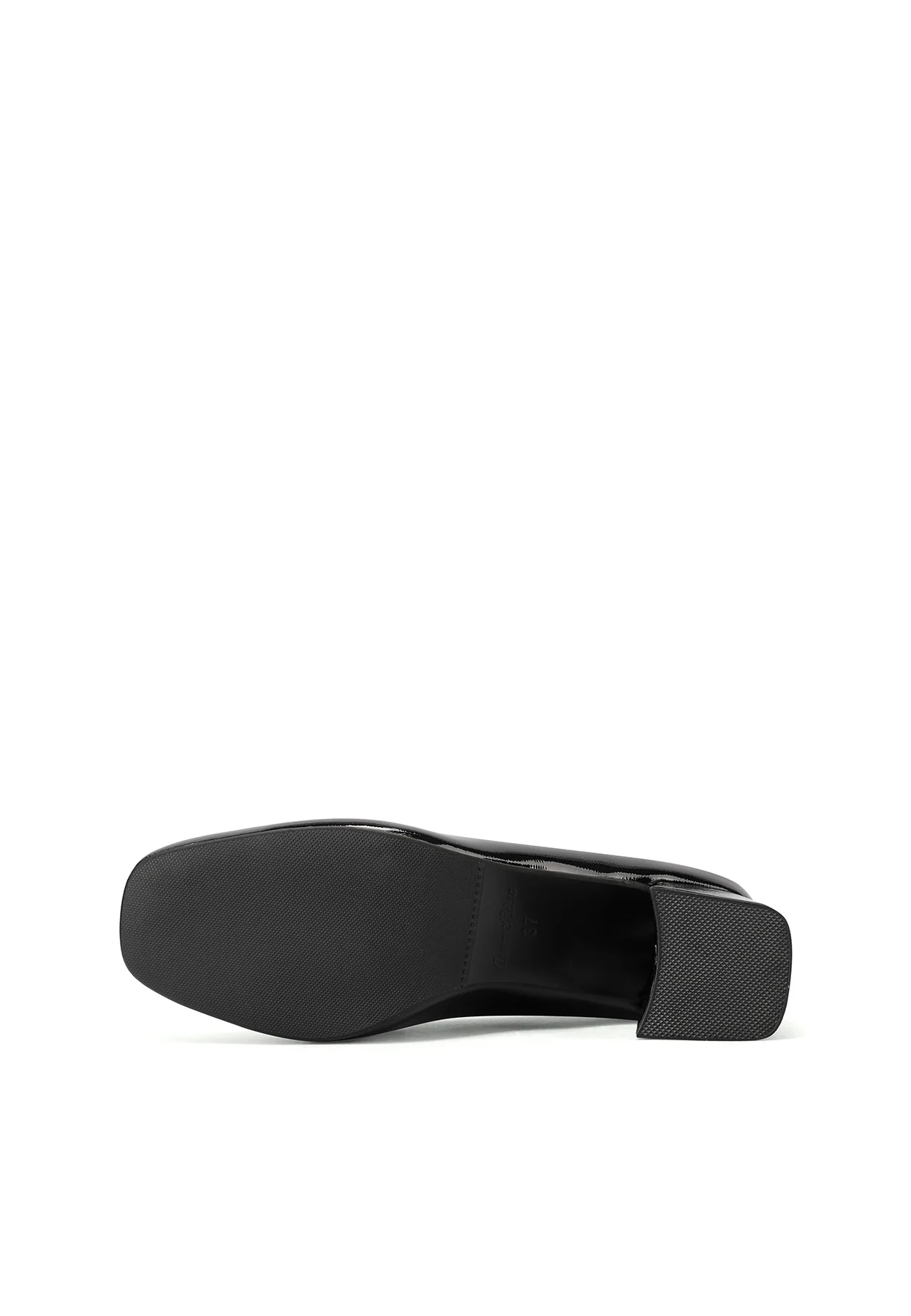 Mocassino nero verniciato con tacco elegante ZM9811 - Image 6