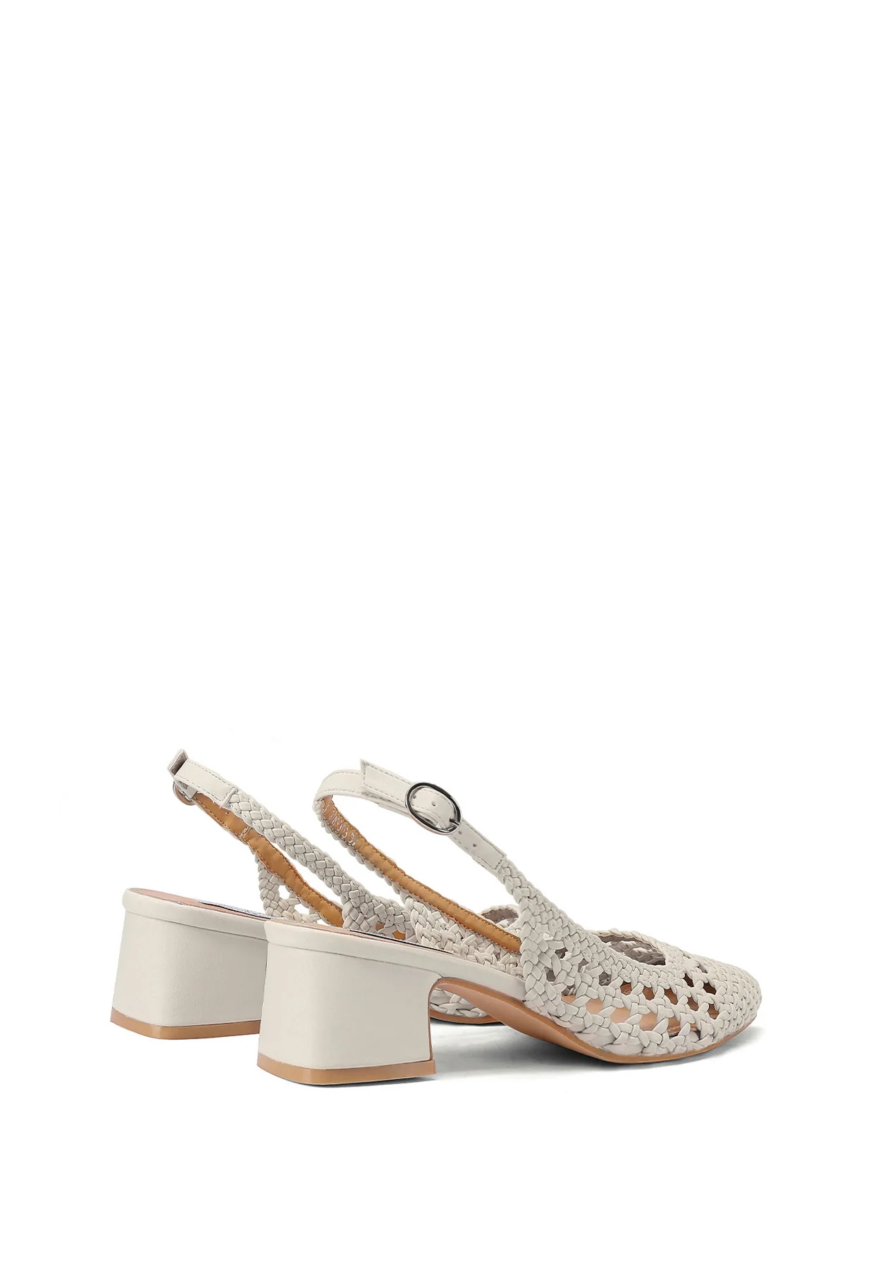 Slingback intrecciata con tacco basso ZM9903 - Image 4