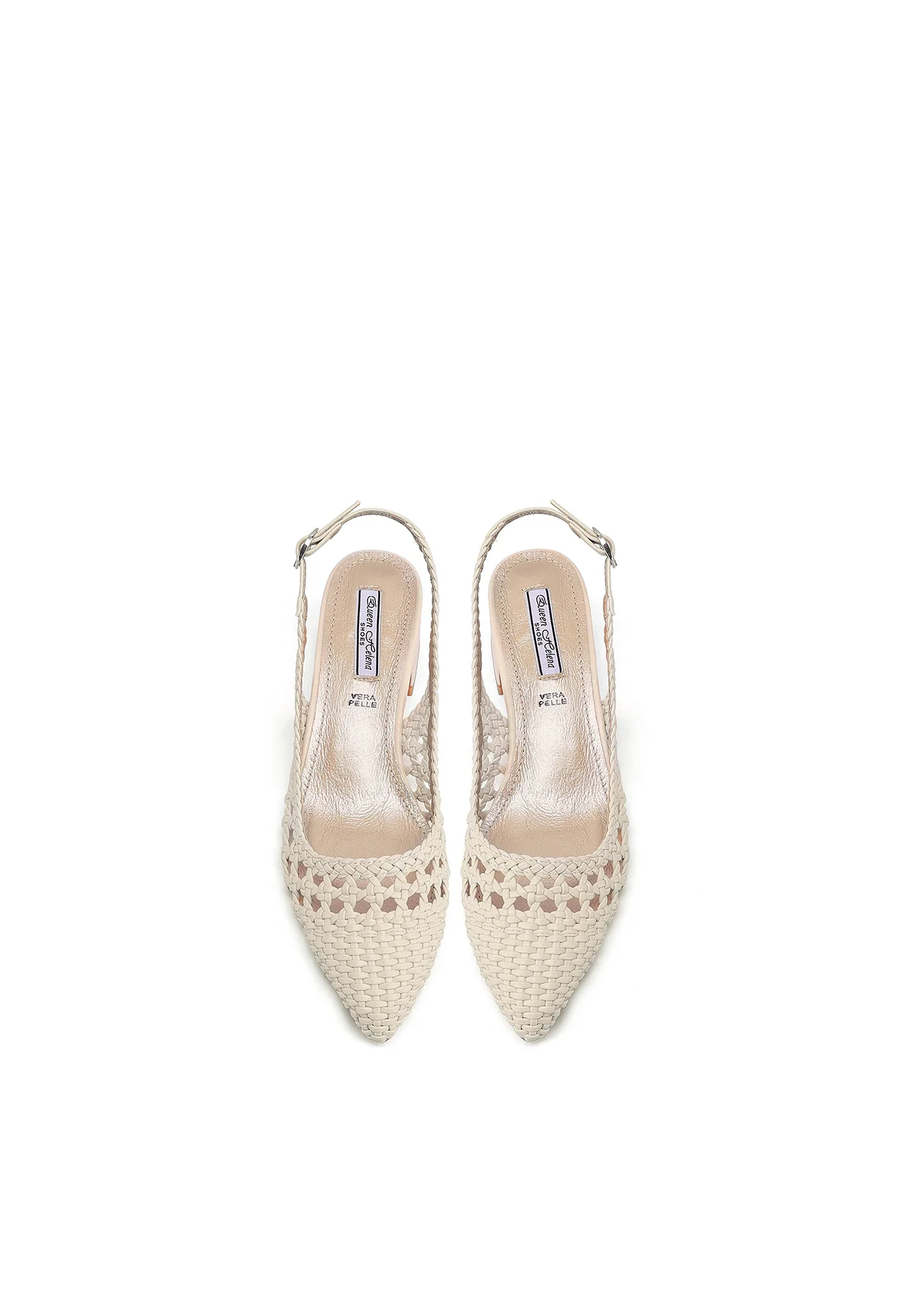 Slingback intrecciata con tacco basso ZM9903 - Image 5