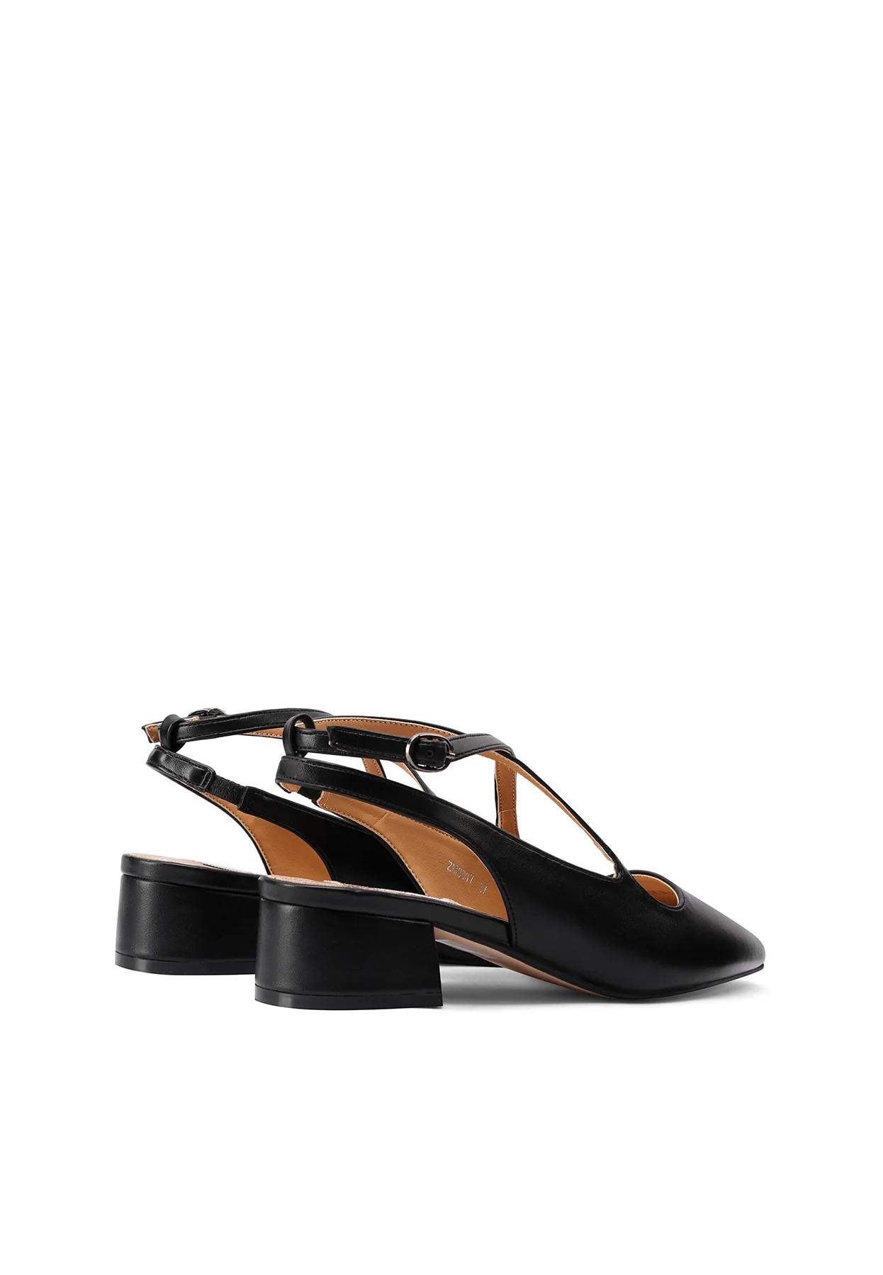 Dècolletè Slingback a punta con incrocio e tacco basso ZM9907 - Image 4