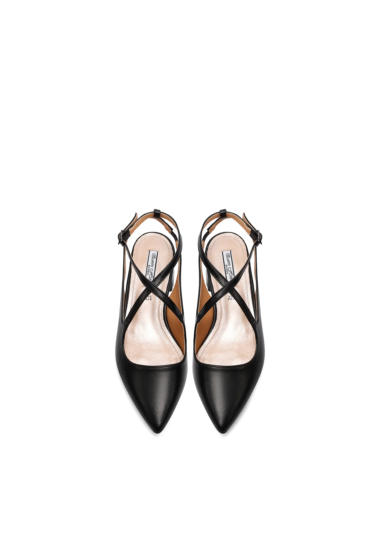 Dècolletè Slingback a punta con incrocio e tacco basso ZM9907 - Image 5
