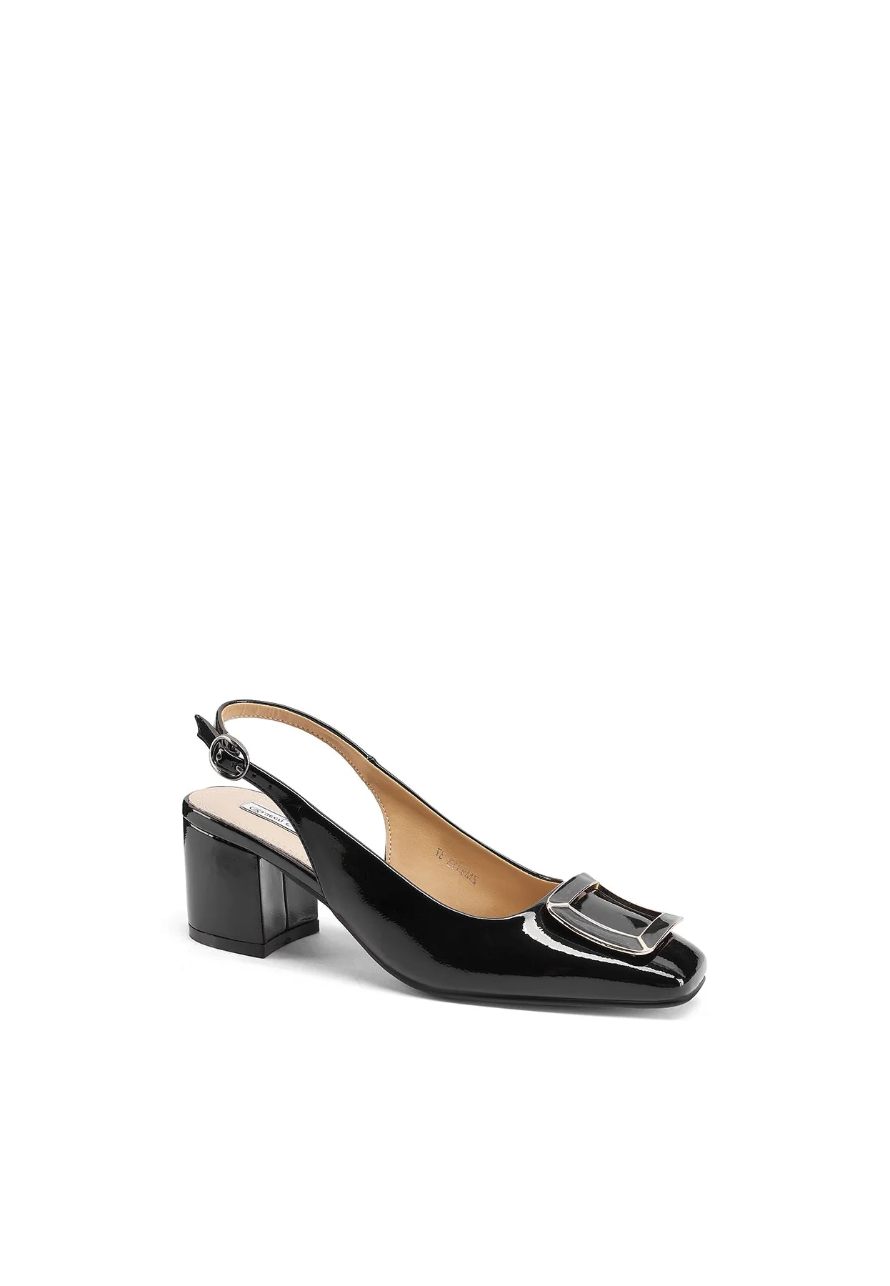 Decolletè Slingback lucida con maxi fibbia ZM9913 - Image 3