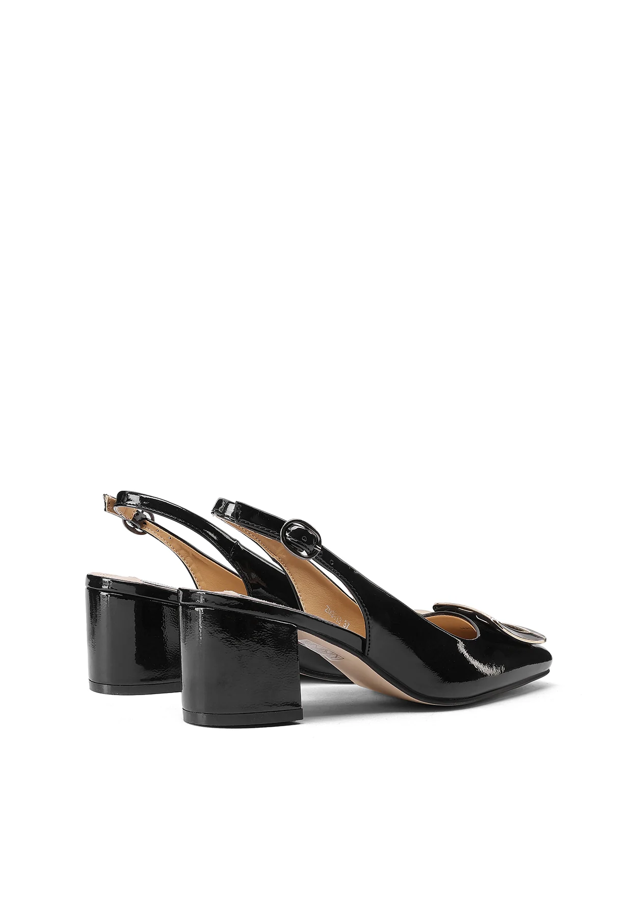 Decolletè Slingback lucida con maxi fibbia ZM9913 - Image 4
