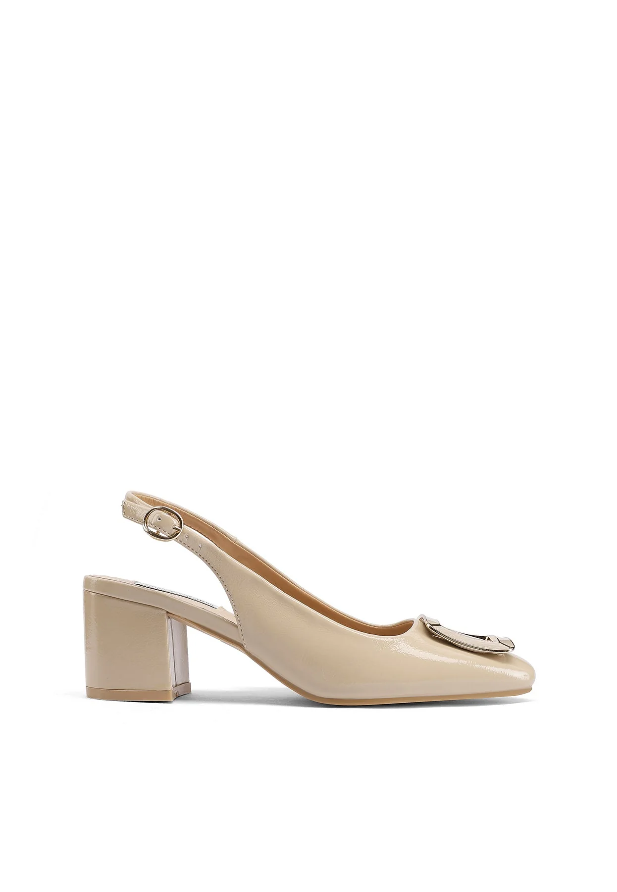 Decolletè Slingback lucida con maxi fibbia ZM9913 - Image 9