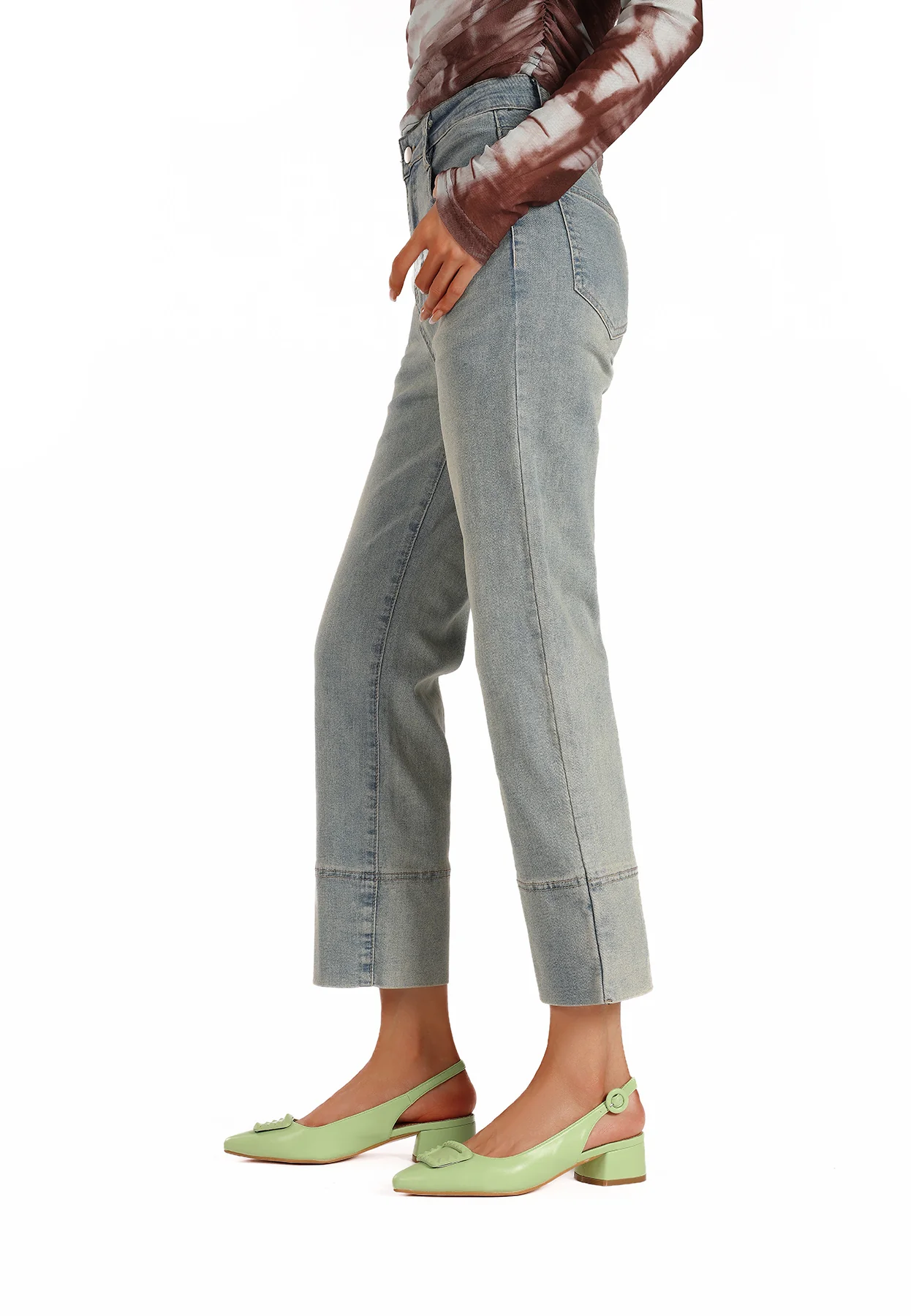 Decolleté Slingback a punta con maxi dettaglio frontale ZM9963 - Image 14