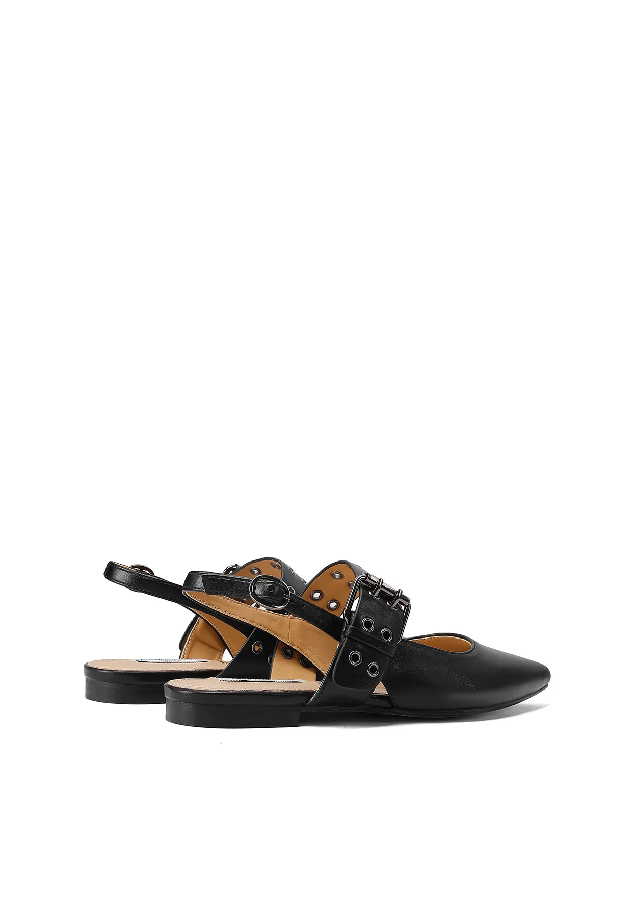 Dècolletè Slingback a punta con cinturini e borchie ZM9971 - Image 4