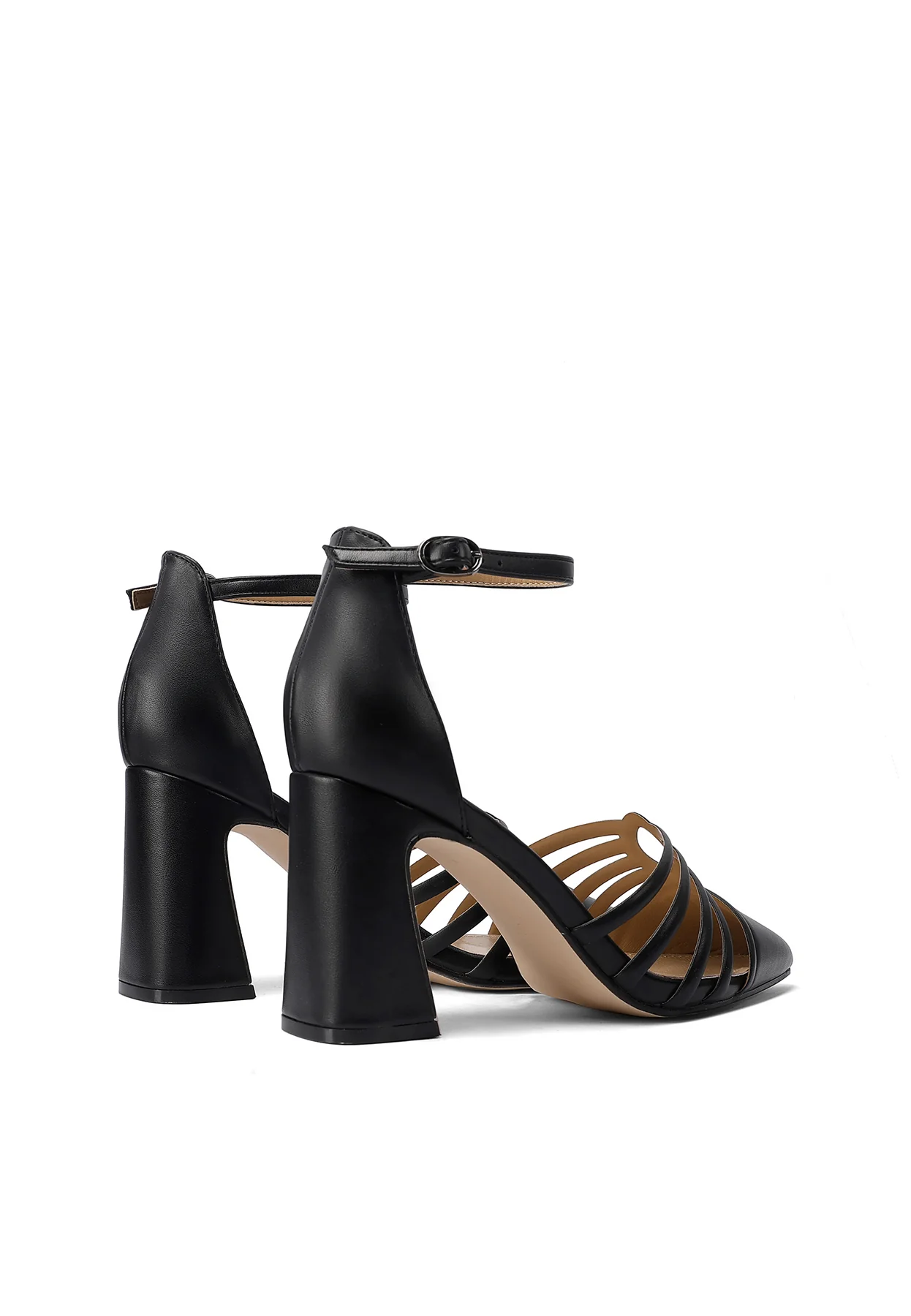 Décolleté a punta con cinturini e tacco largo ZM9972 - Image 11