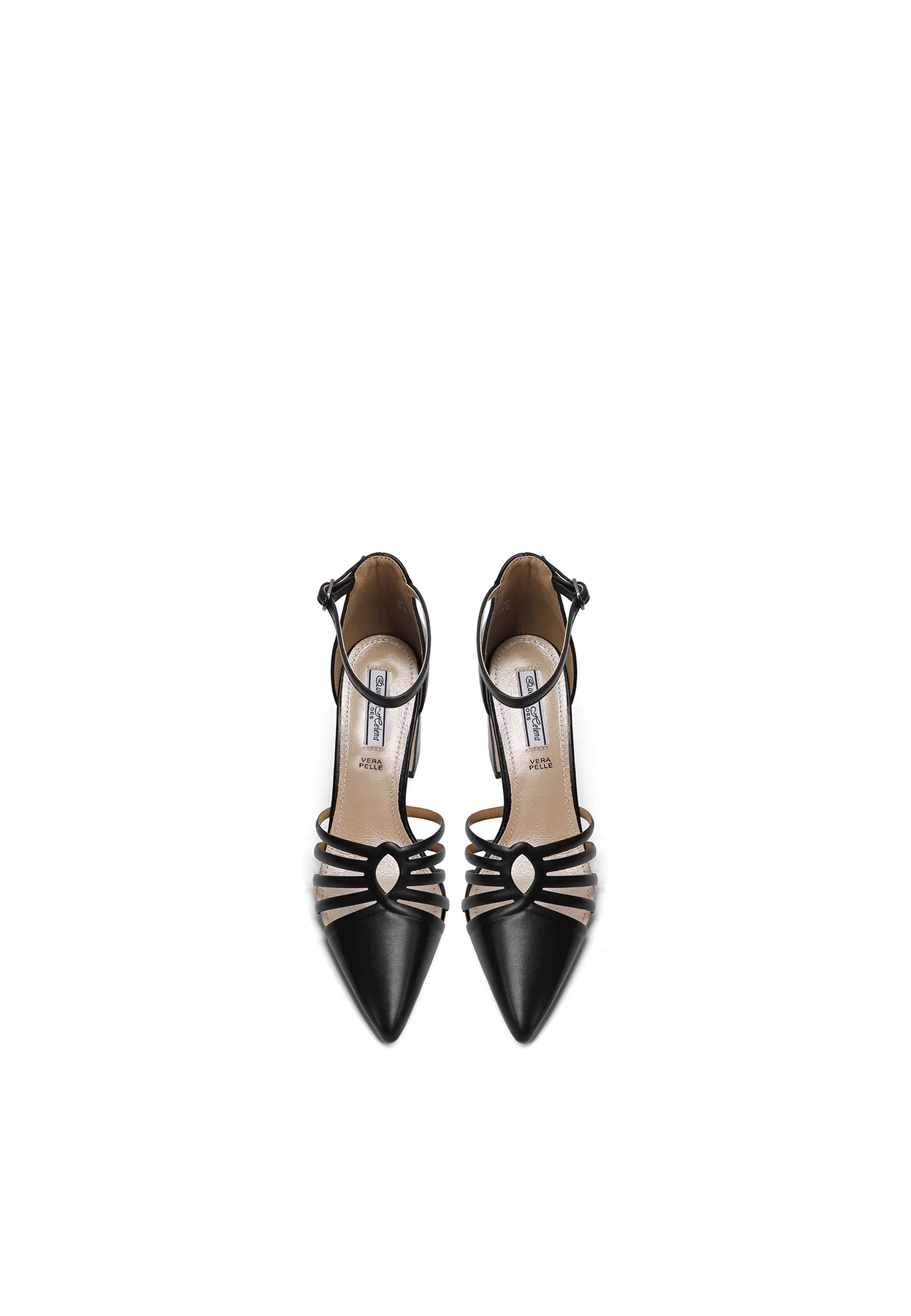 Décolleté a punta con cinturini e tacco largo ZM9972 - Image 12