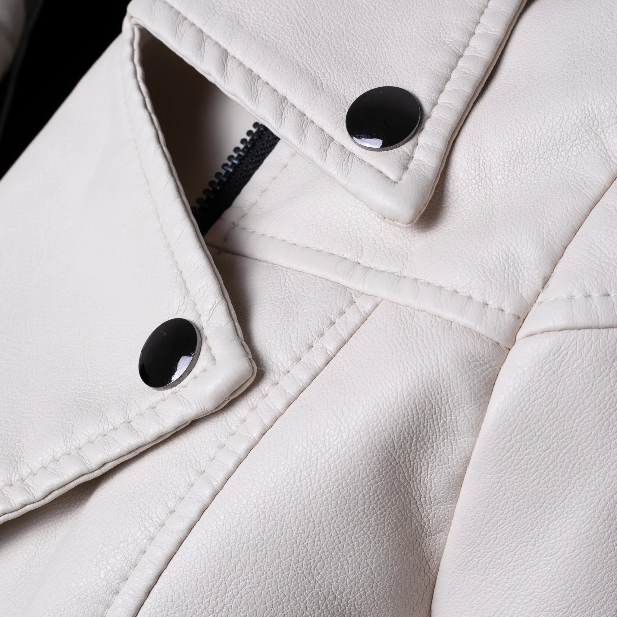 Giacca biker ecopelle con zip asimmetrica Y3005 - Image 4
