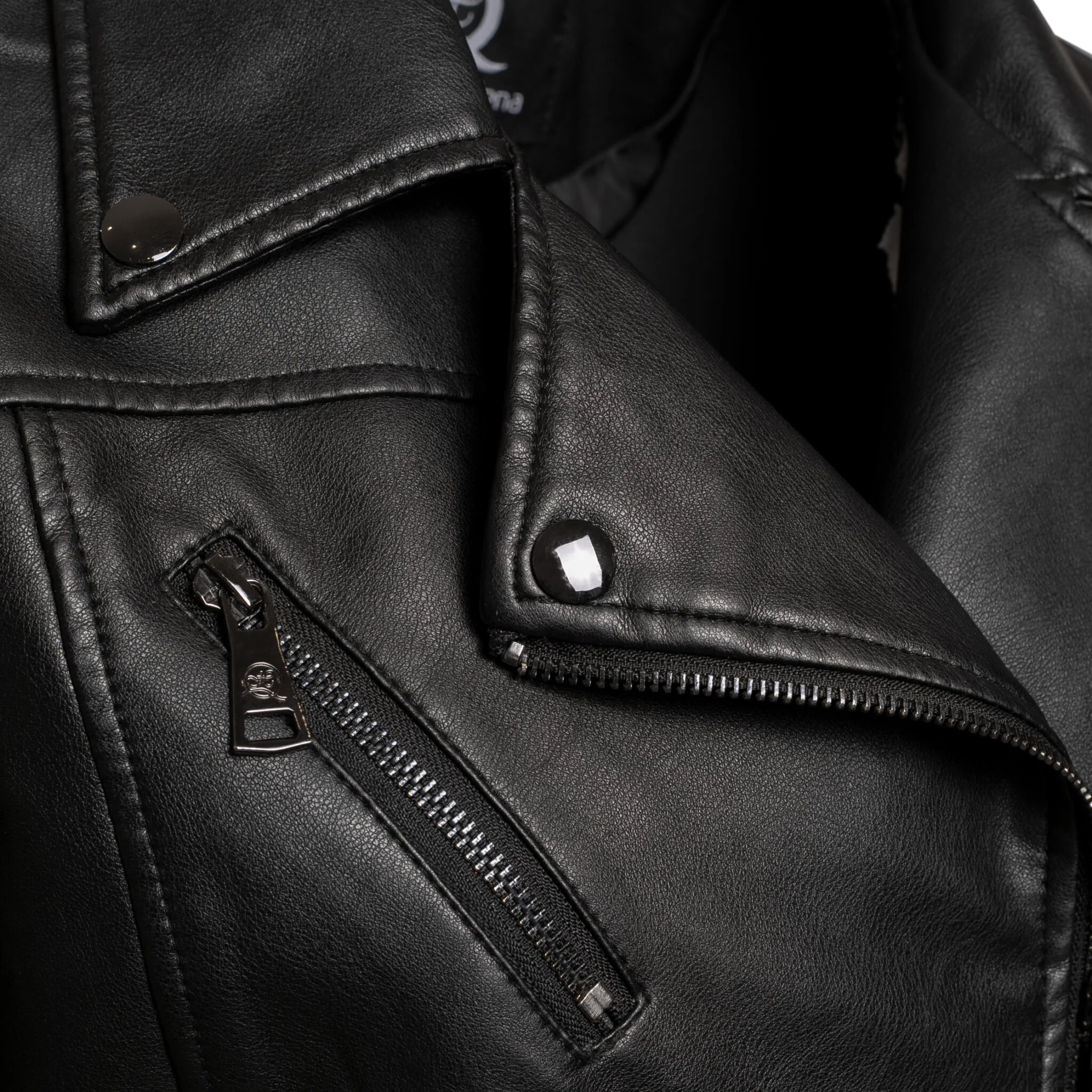 Giacca biker ecopelle con zip asimmetrica Y3005 - Image 9