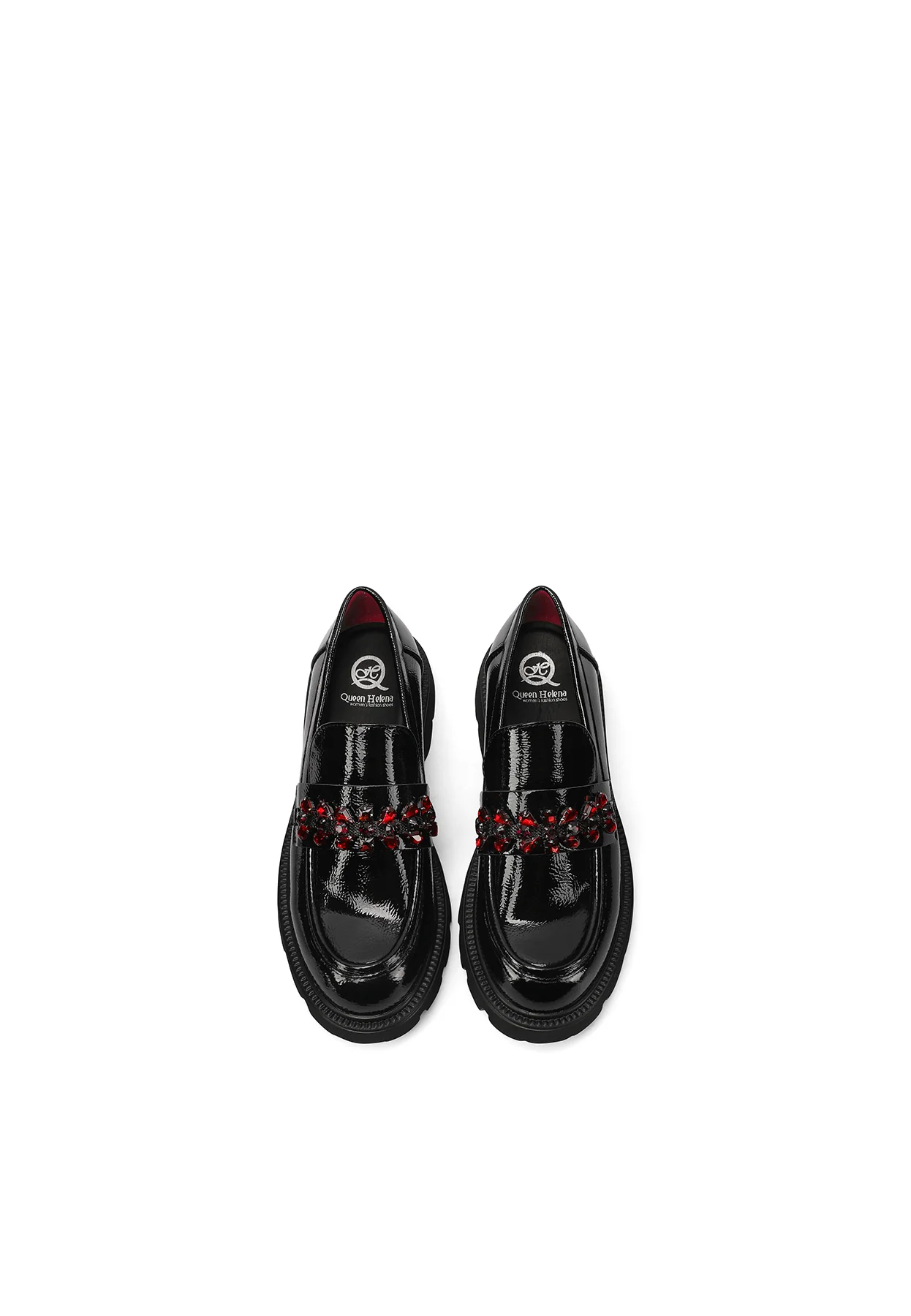 Mocassino lucido con decorazione gioiello X31-49 - Image 18
