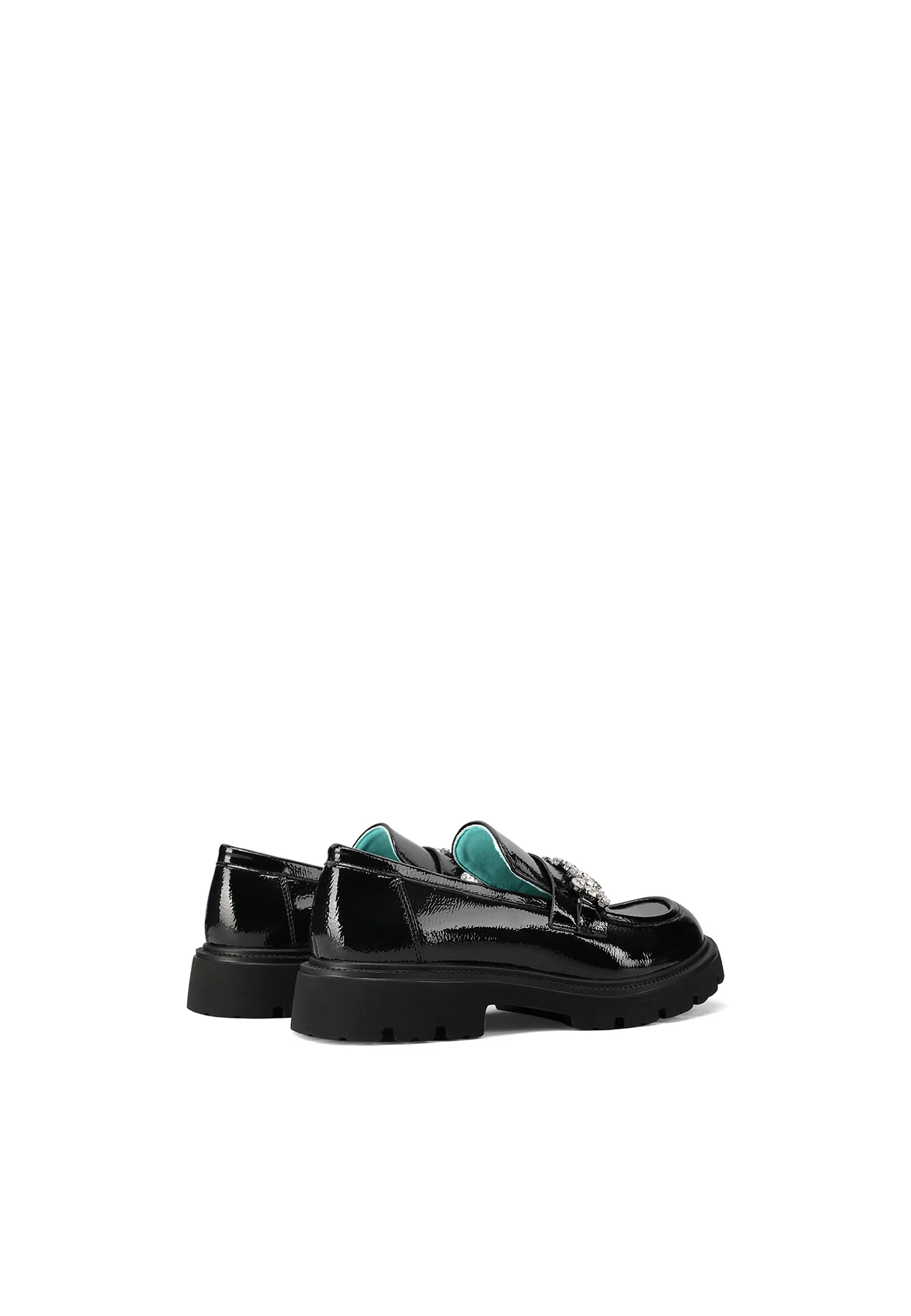 Mocassino lucido con decorazione gioiello X31-49 - Image 6