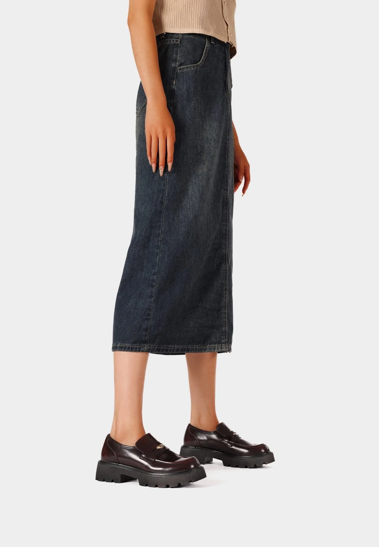 Mocassino nero chunky con suola alta X31-59 - Image 8