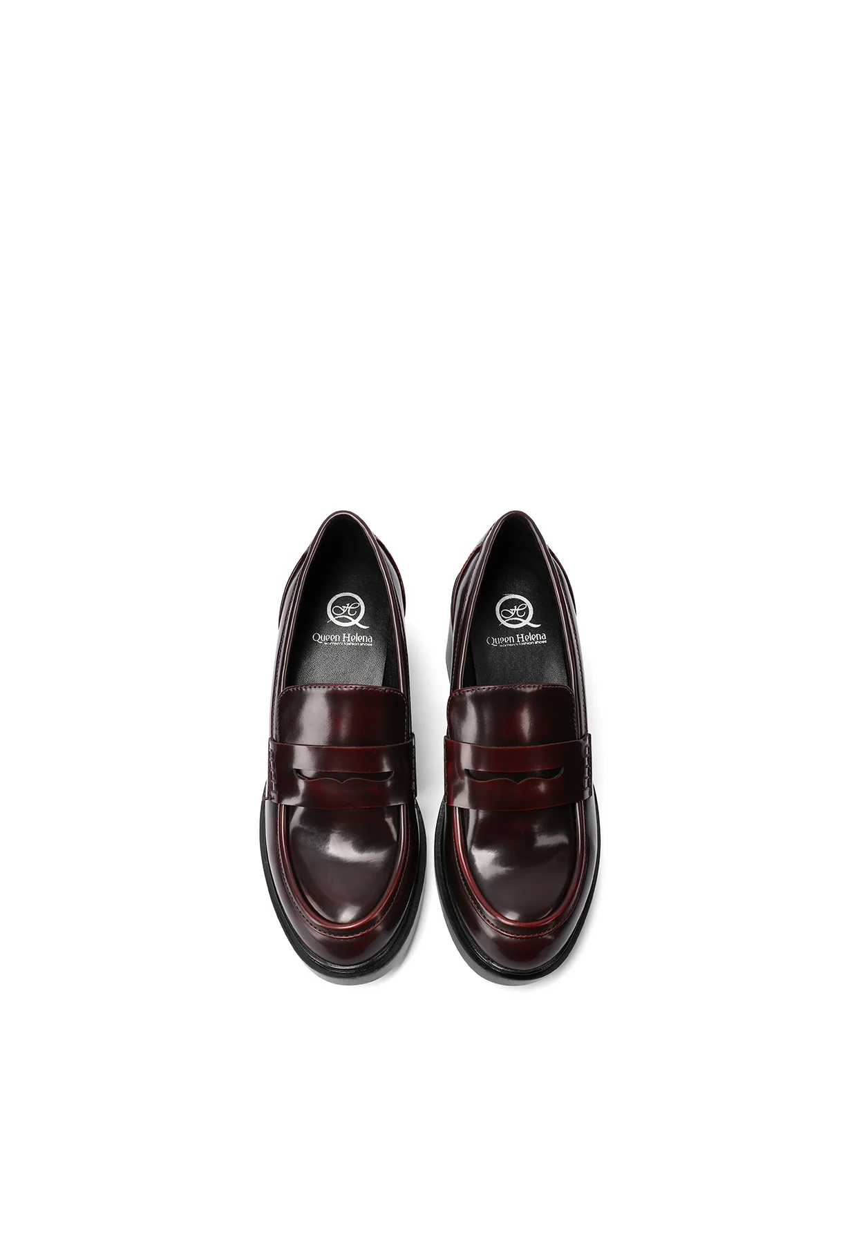 Mocassino nero con tacco largo e design minimal X31-82 - Image 12