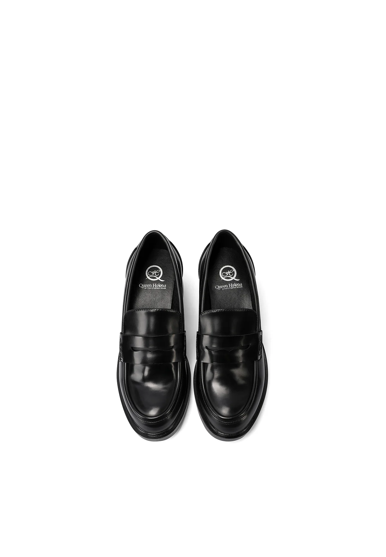 Mocassino nero con tacco largo e design minimal X31-82 - Image 6