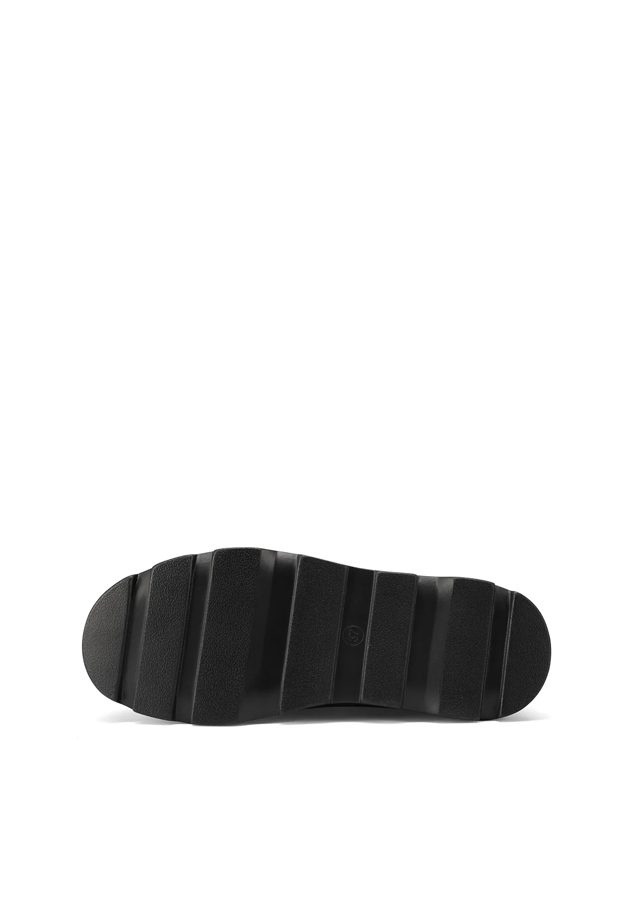 Mocassino nero con suola alta e inserto stampato X31-90 - Image 12