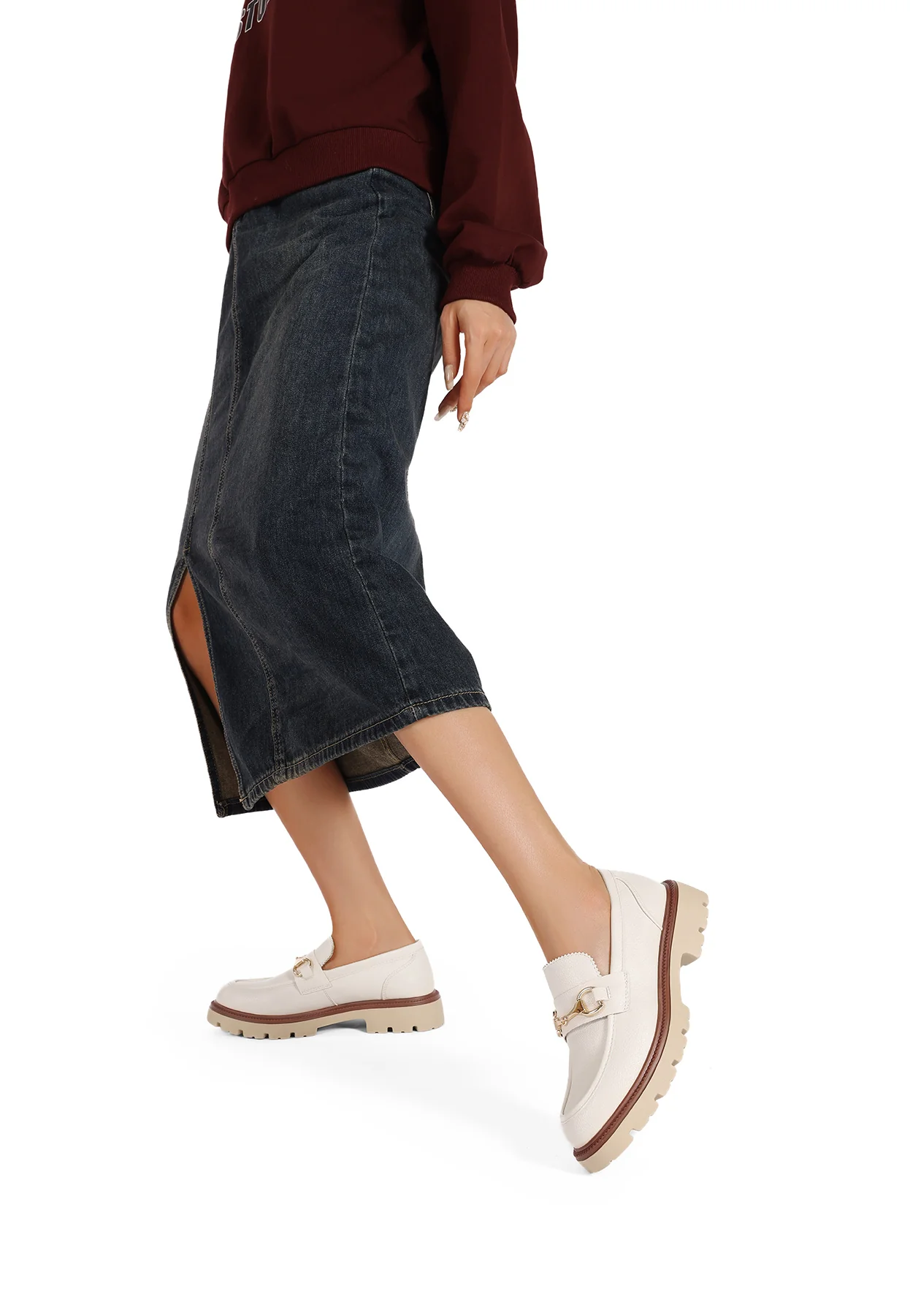 Mocassino con morsetto e suola chunky X32-54