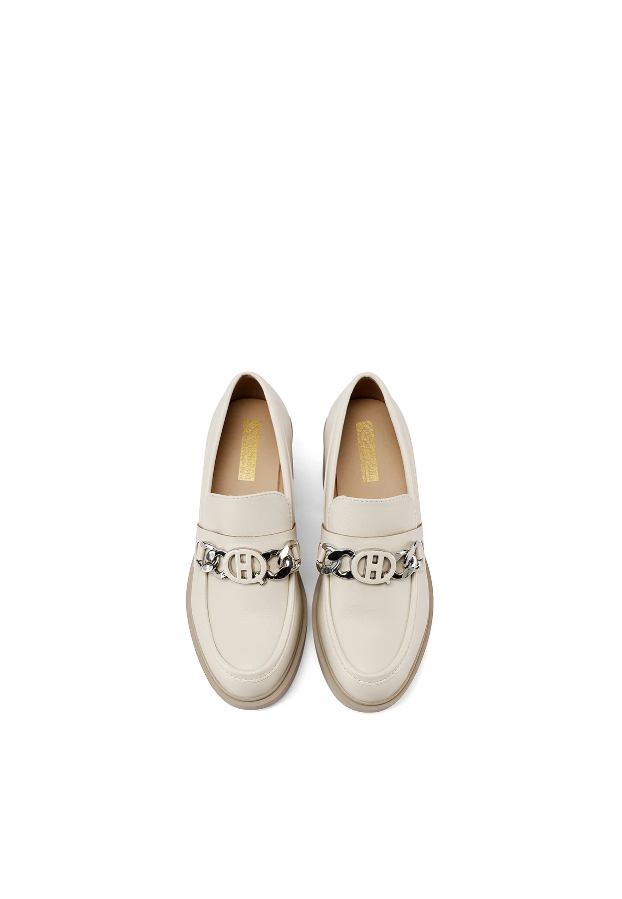 Mocassino con tacco largo e catena decorativa X32-57 - Image 12