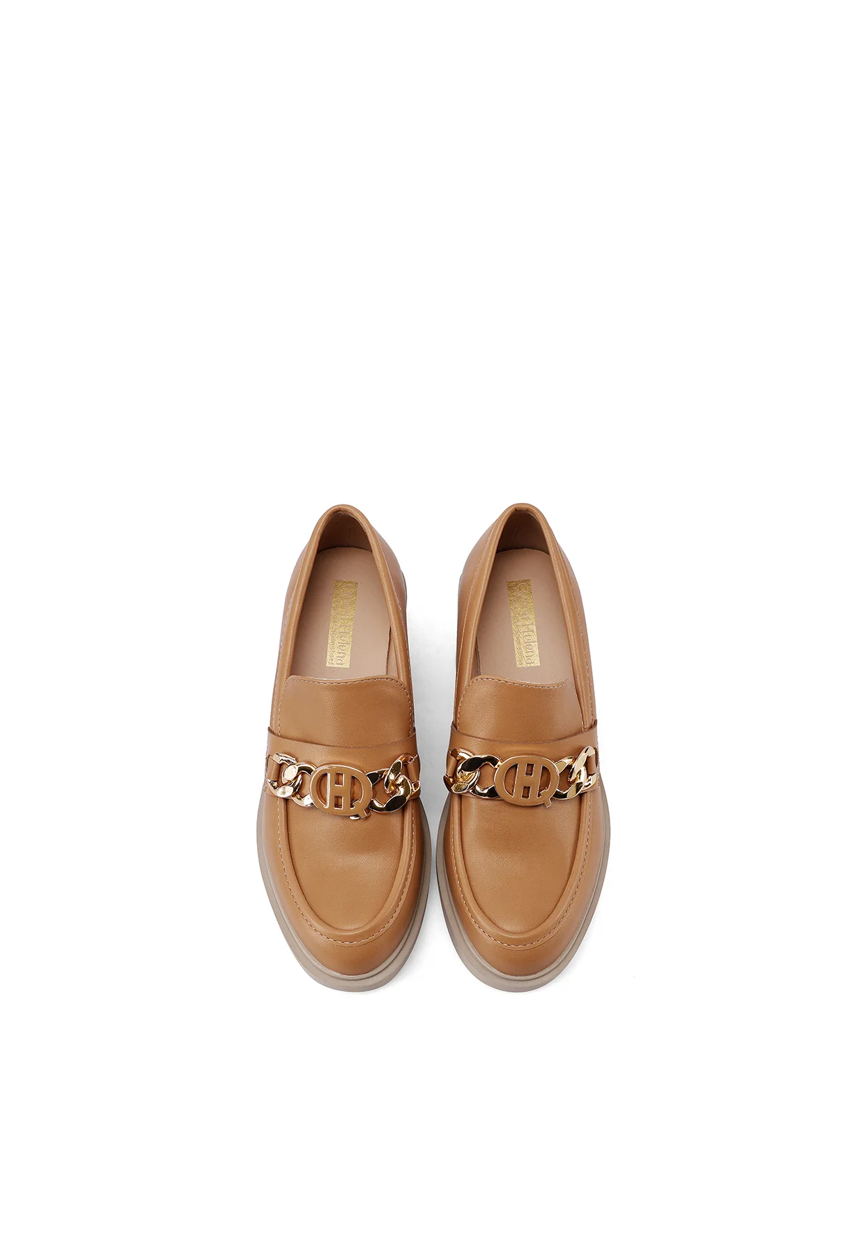 Mocassino con tacco largo e catena decorativa X32-57 - Image 5