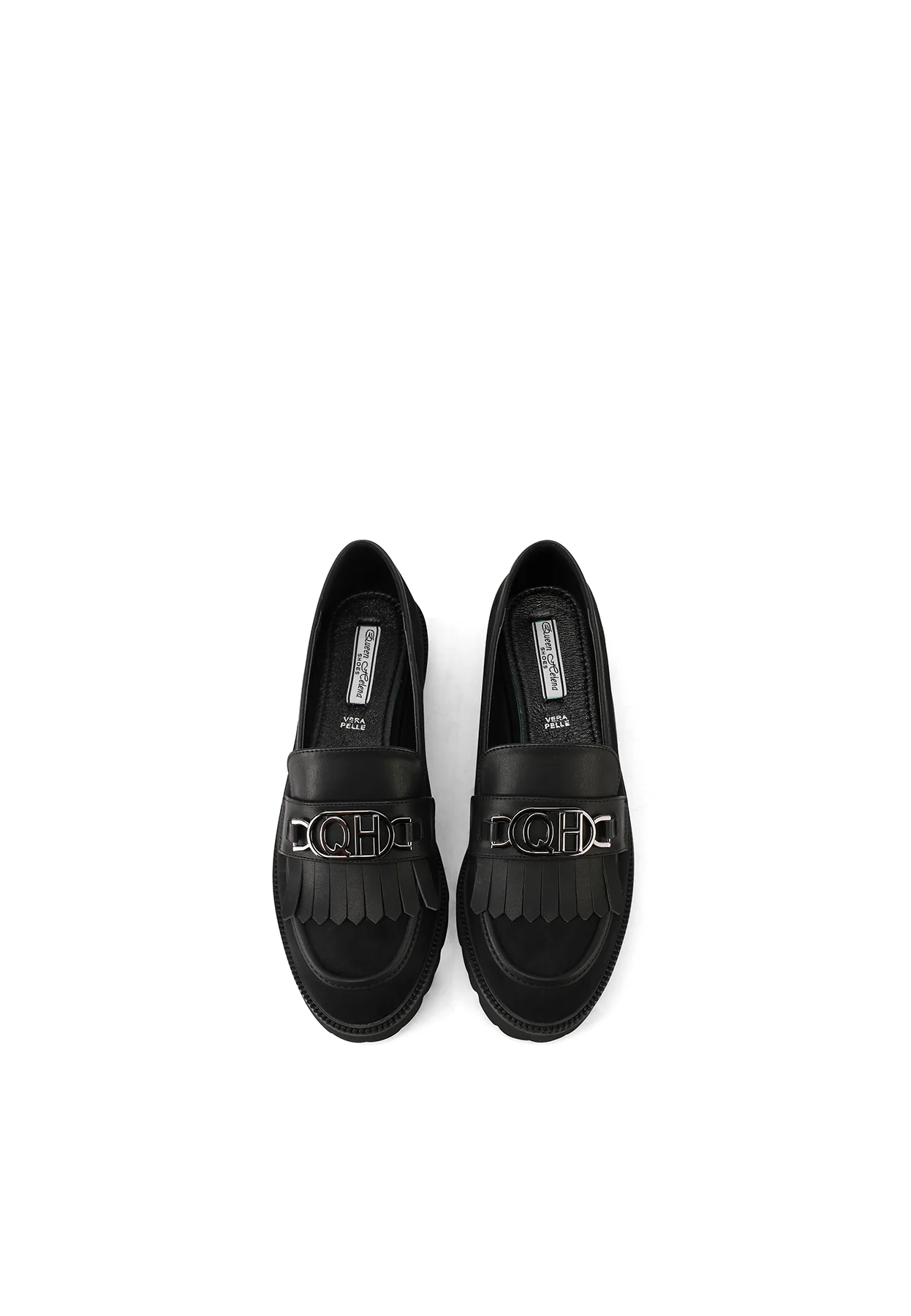 Mocassino nero con suola carrarmato ZM9819 - Image 4