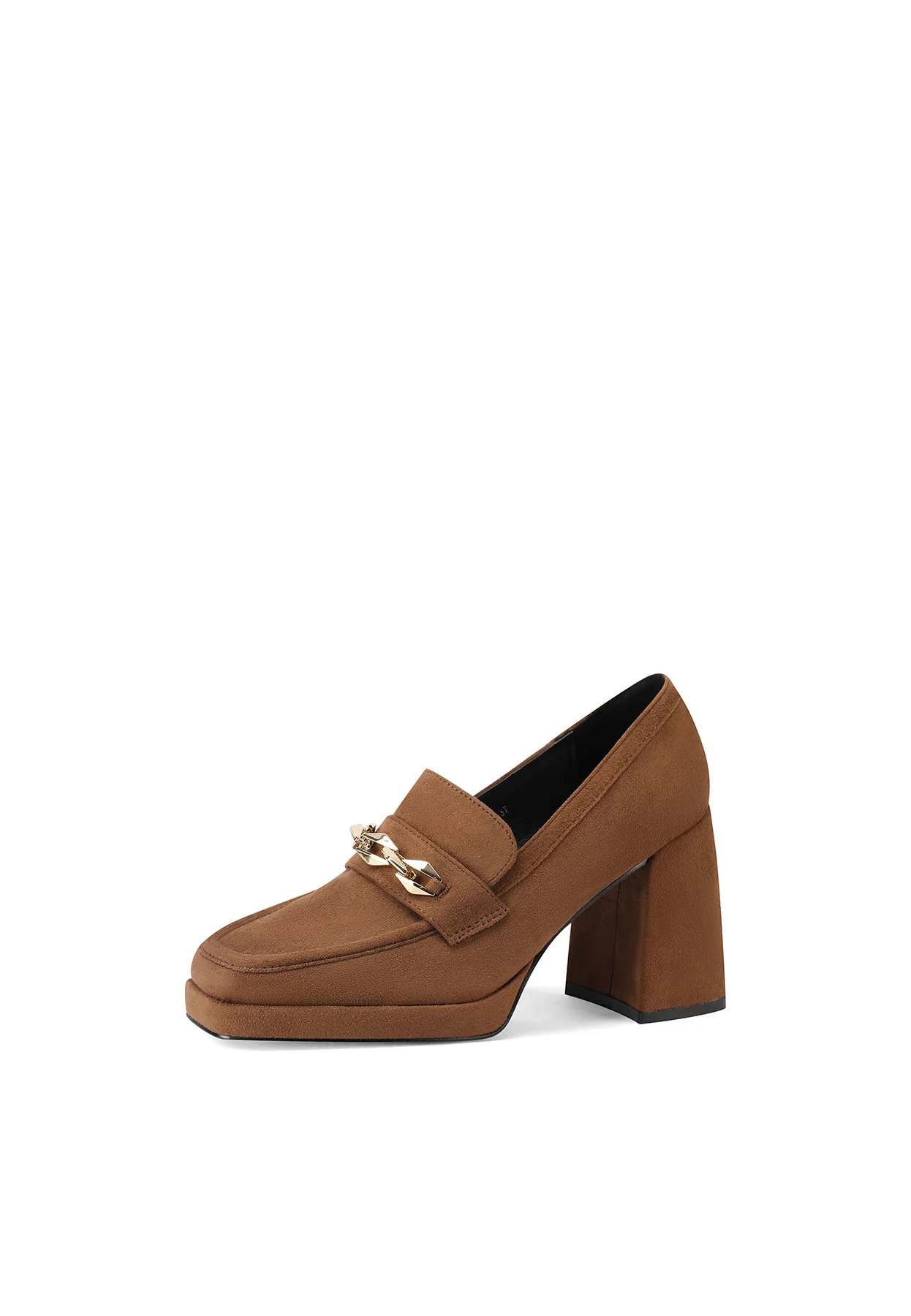 Mocassino nero con tacco alto e plateau ZM9824 - Image 10