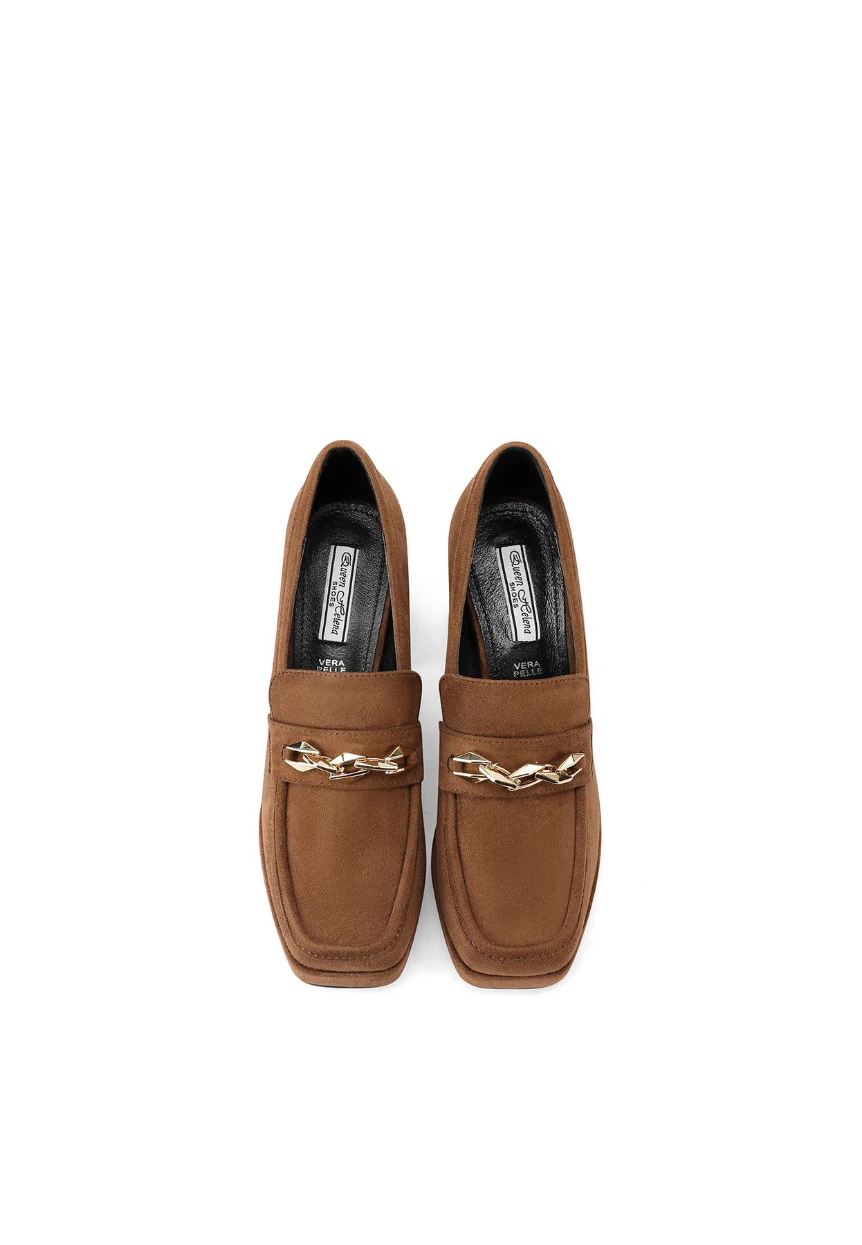 Mocassino nero con tacco alto e plateau ZM9824 - Image 11