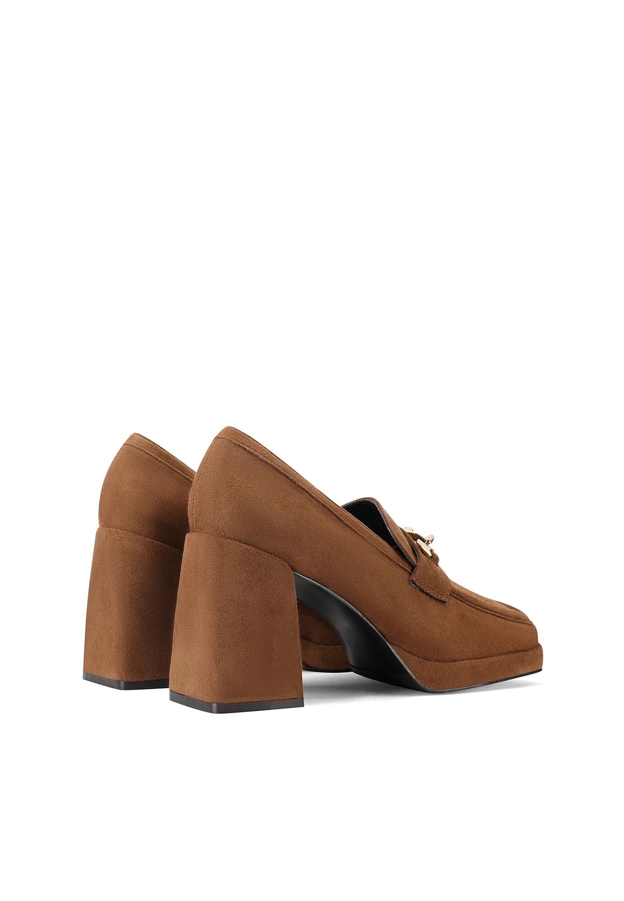 Mocassino nero con tacco alto e plateau ZM9824 - Image 12