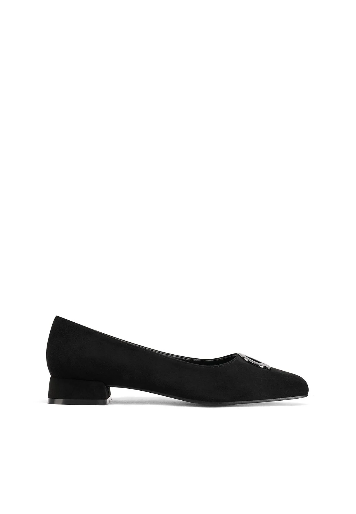 Ballerina nera elegante con tacco basso ZM9826 - Image 2