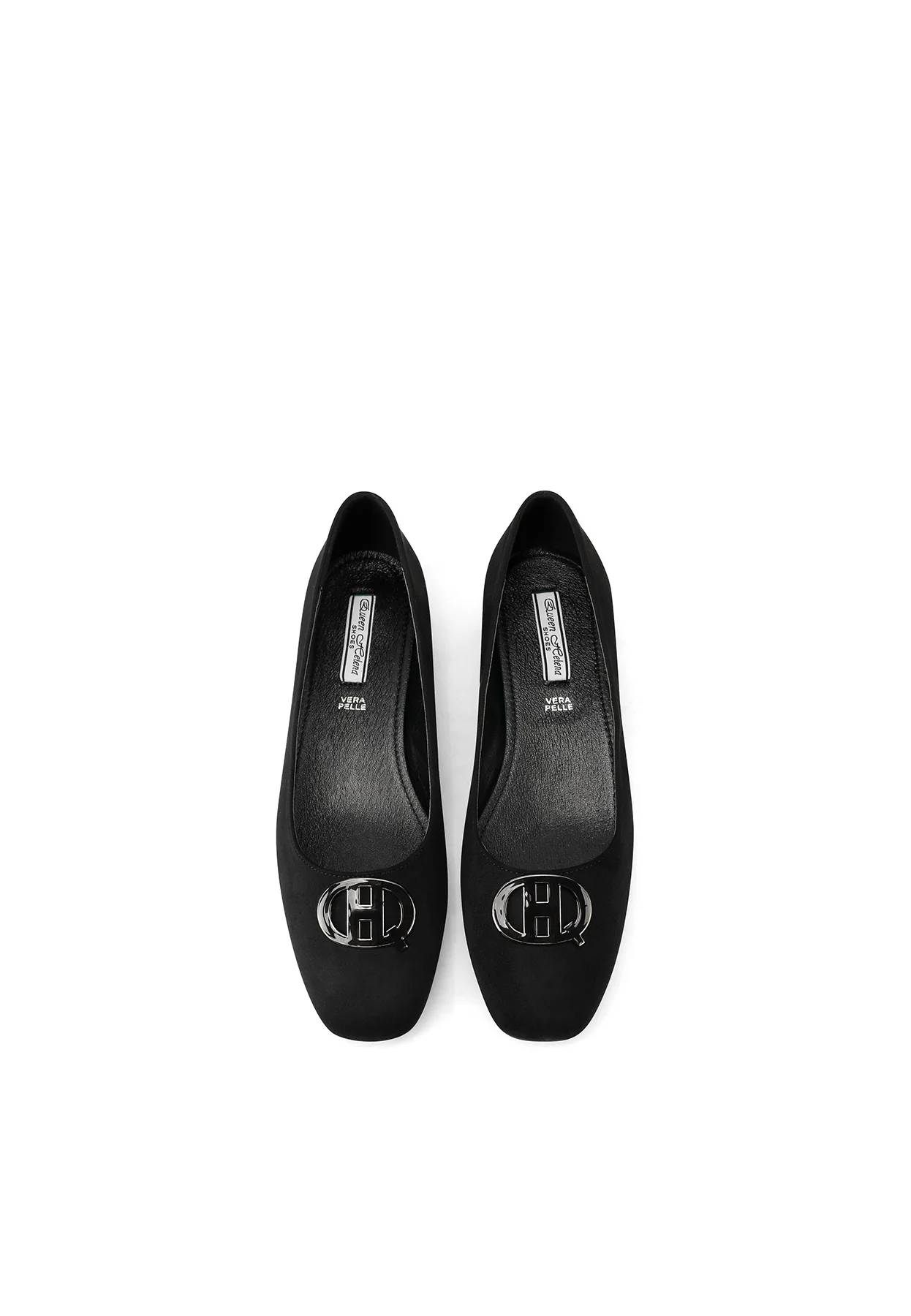 Ballerina nera elegante con tacco basso ZM9826 - Image 4