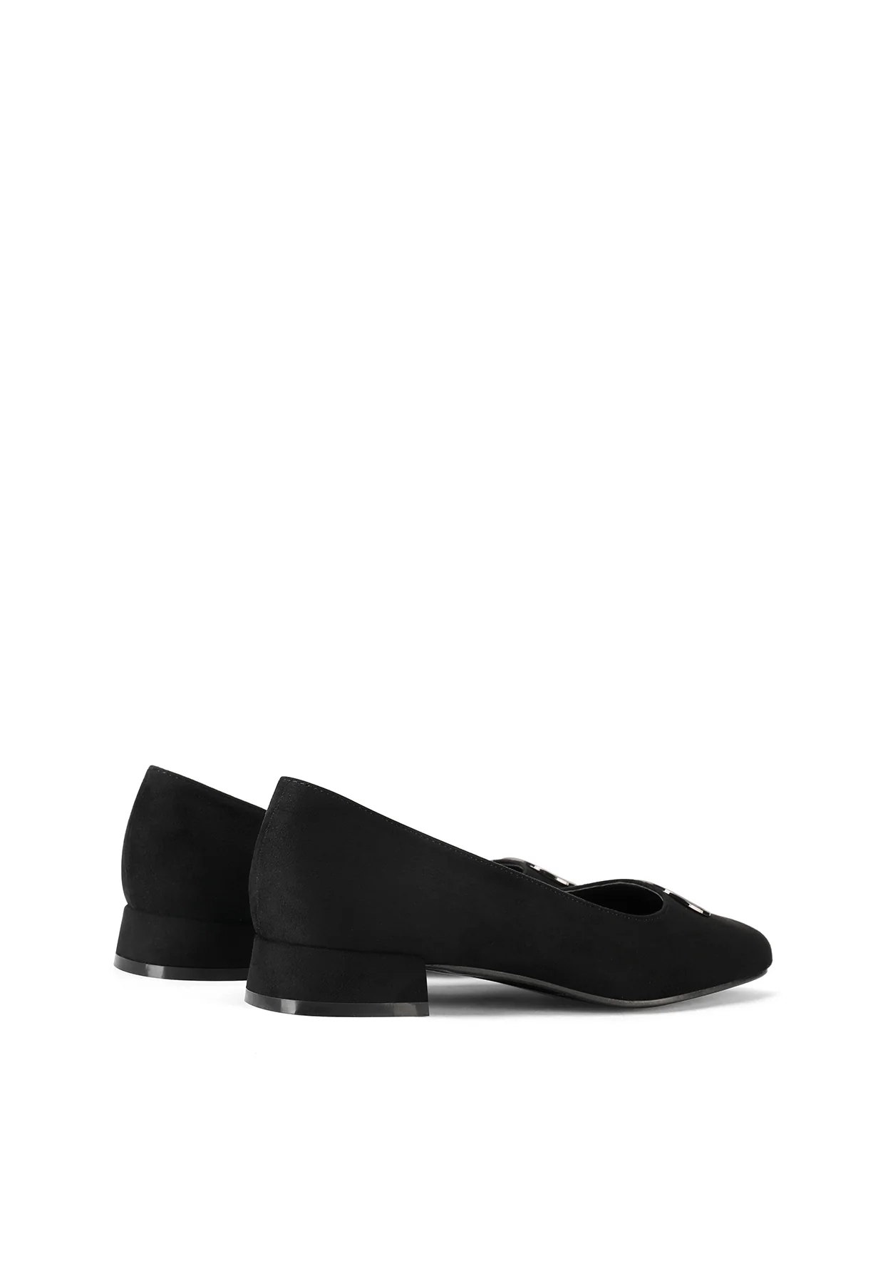 Ballerina nera elegante con tacco basso ZM9826 - Image 5